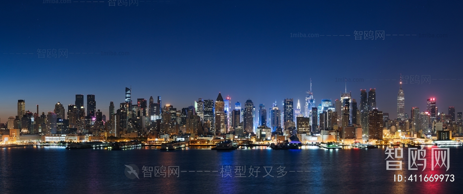 城市夜景3D模型下载
