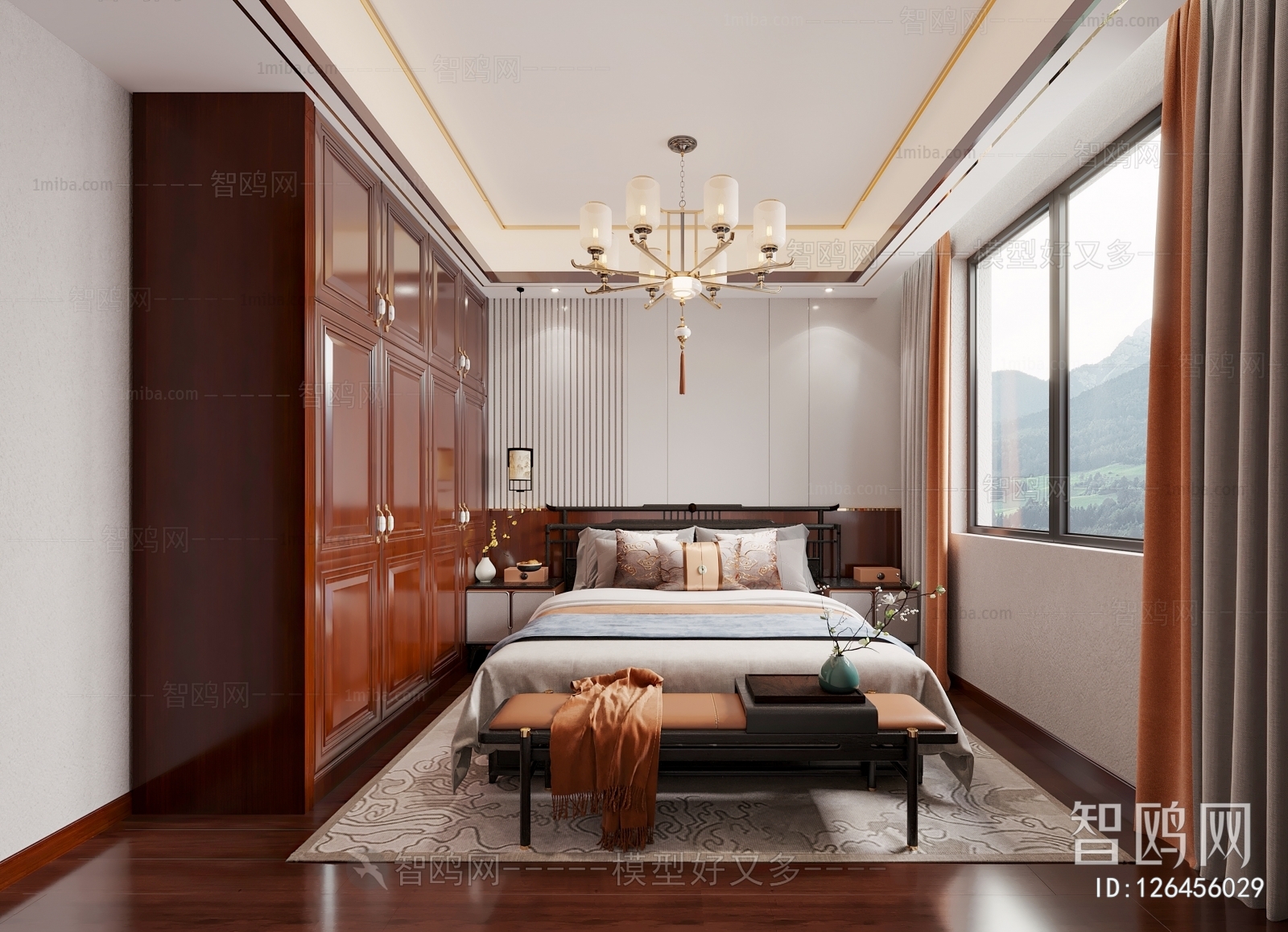 New Chinese Style Bedroom