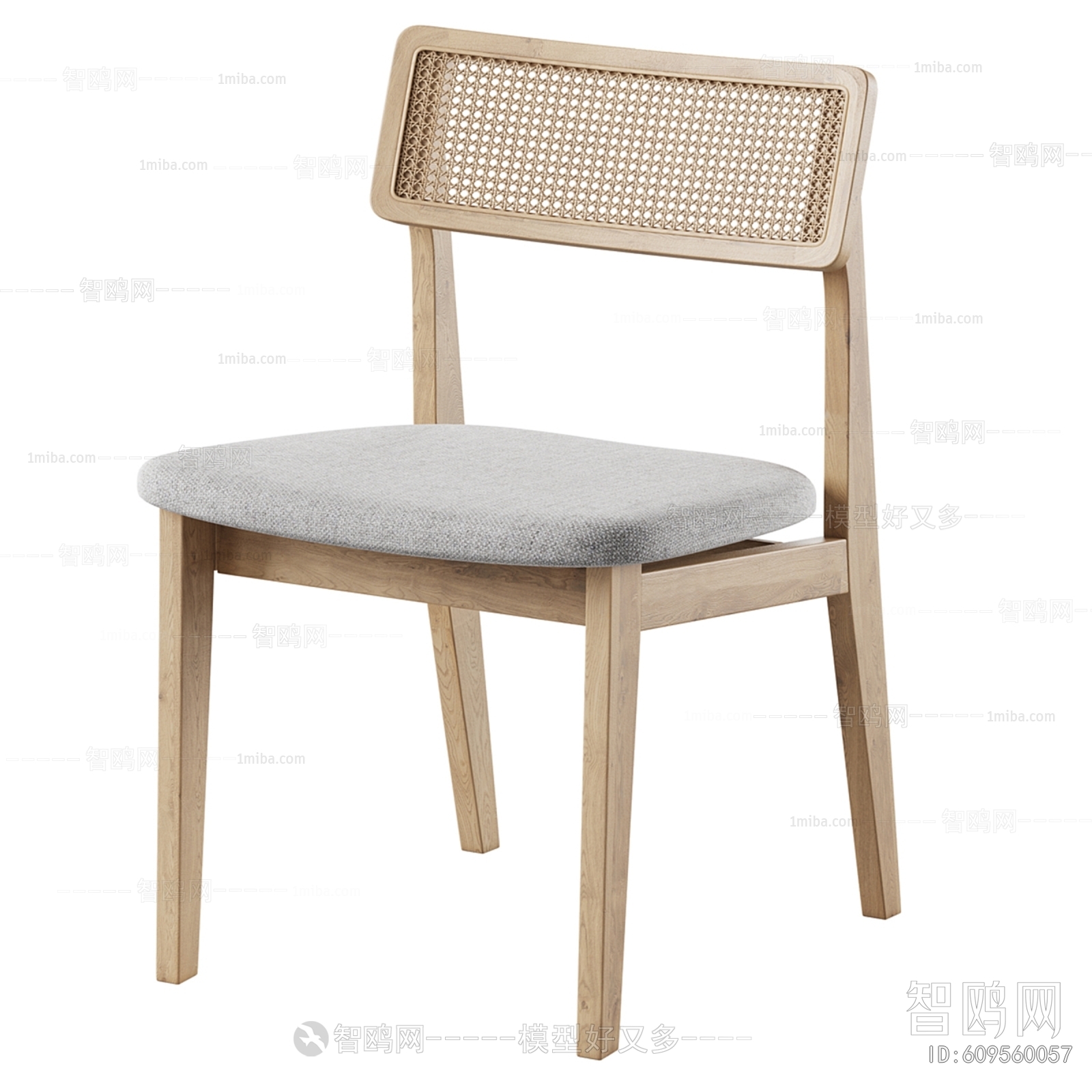 现代藤编单椅