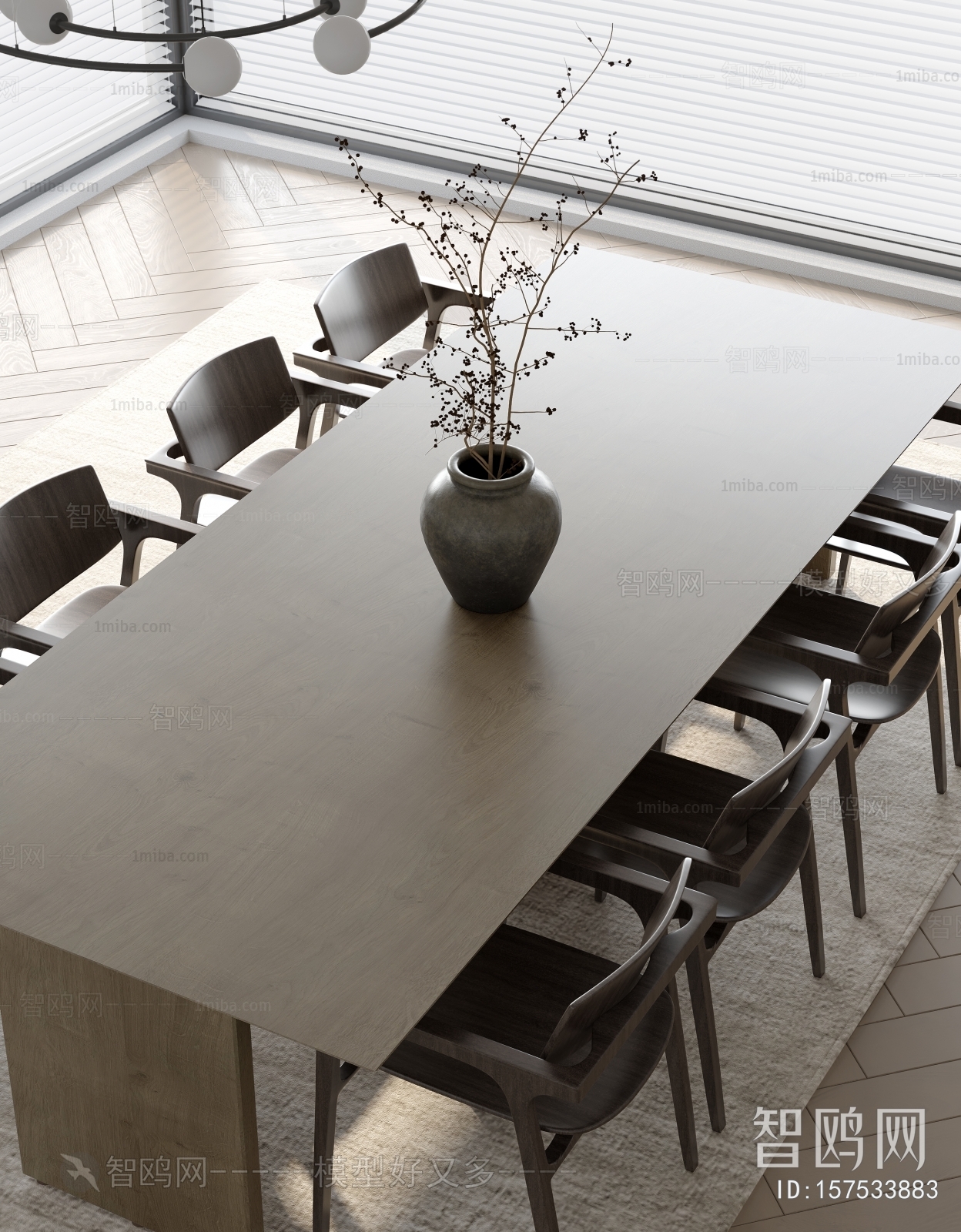 Wabi-sabi Style Dining Table And Chairs