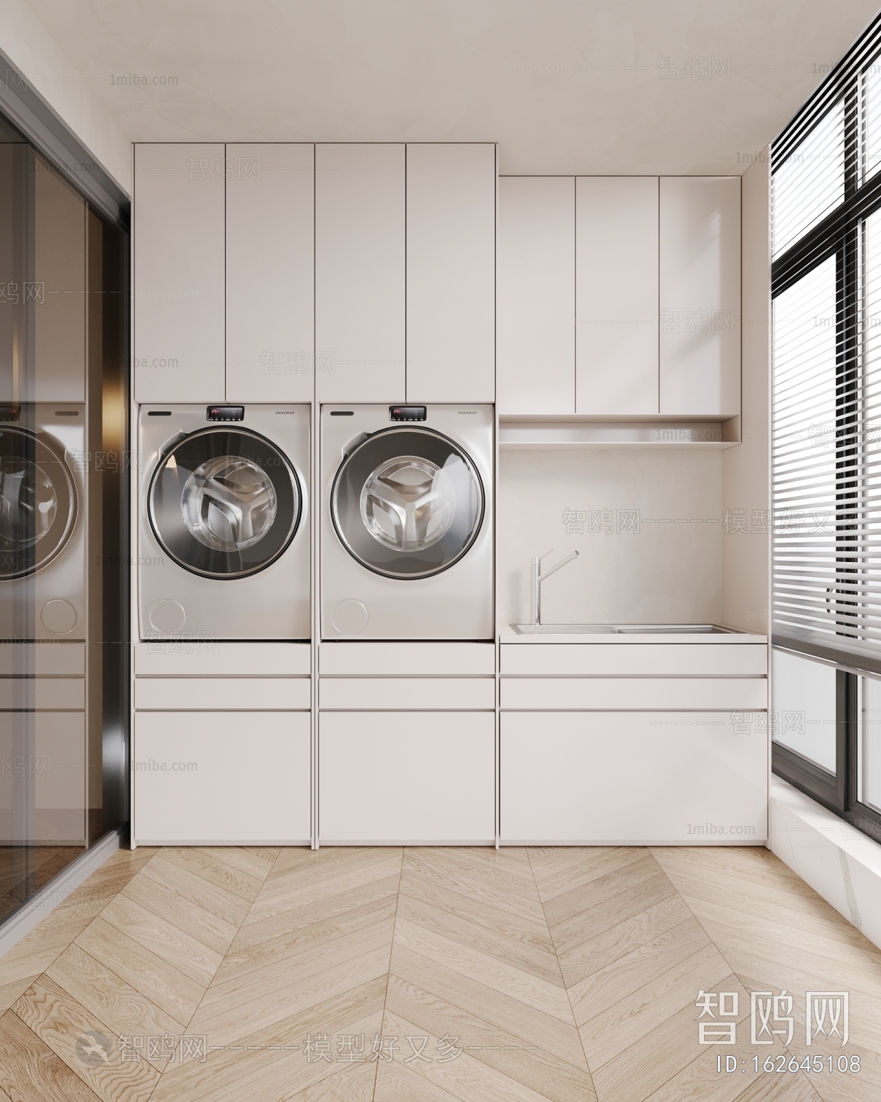 Modern Balcony Laundry Room