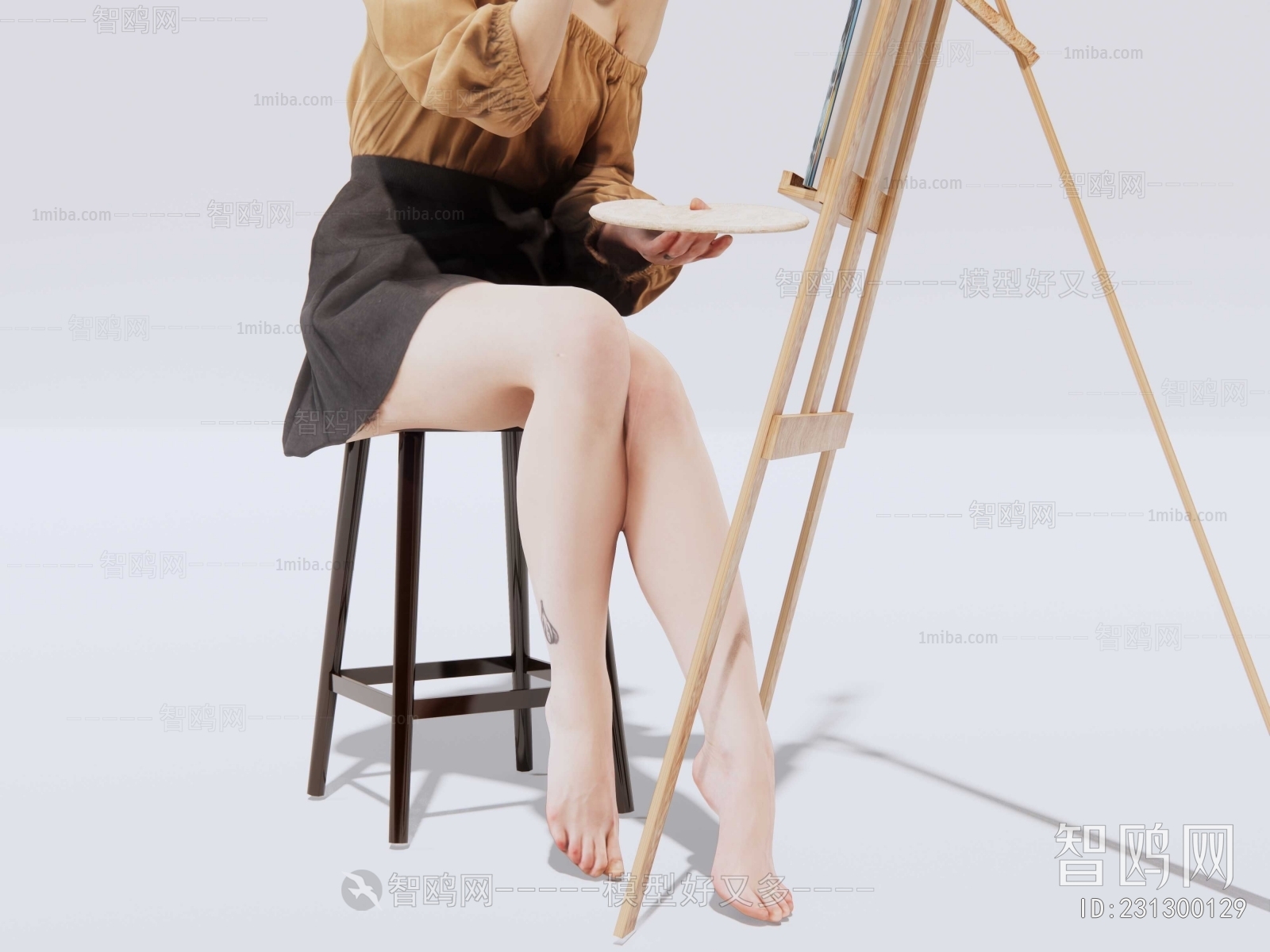 现代绘画女人