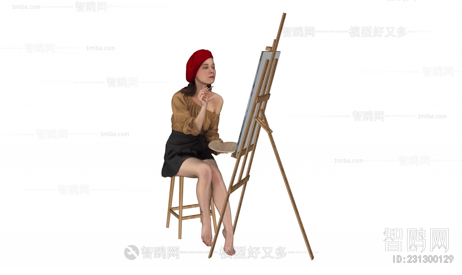 现代绘画女人