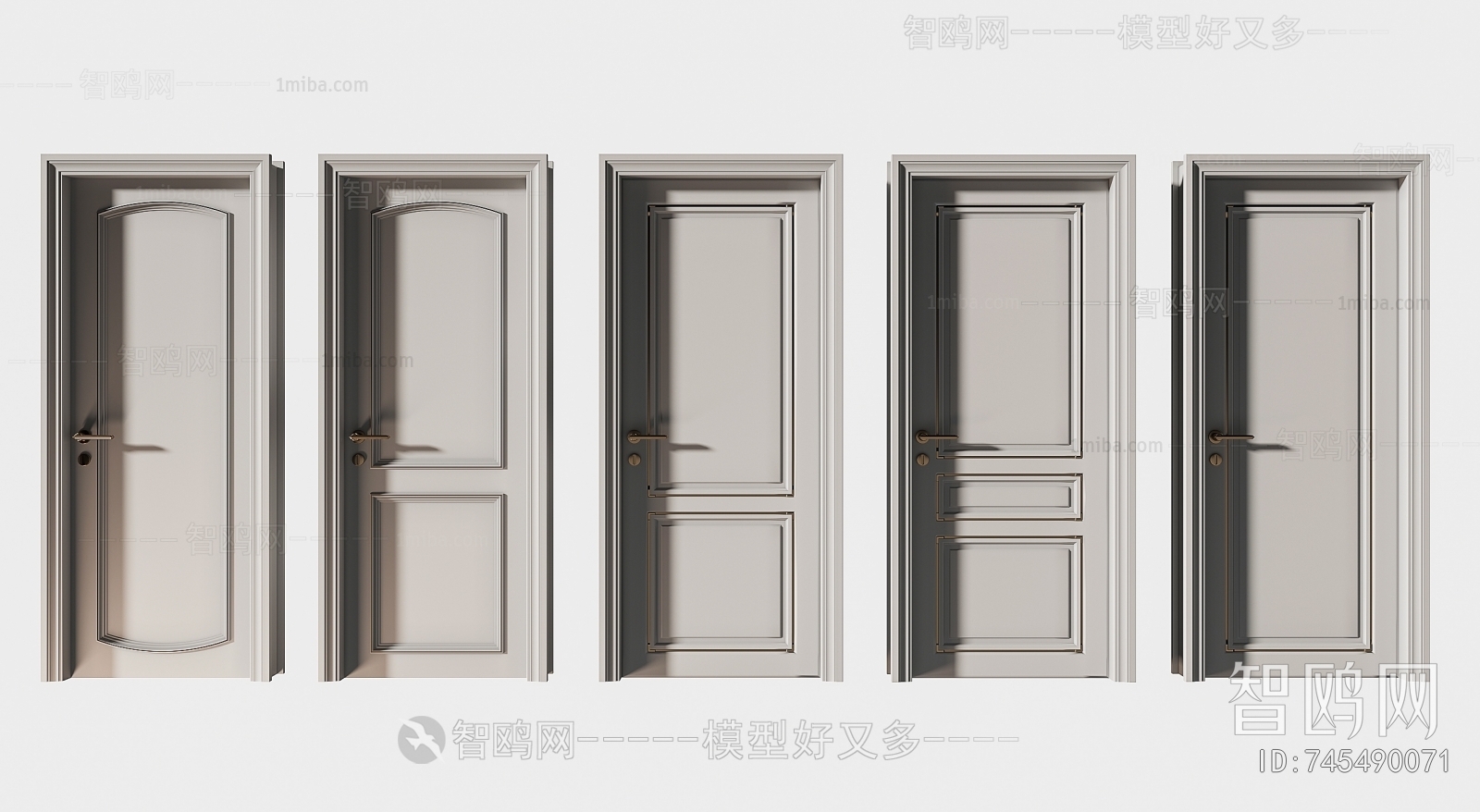 Simple European Style Single Door