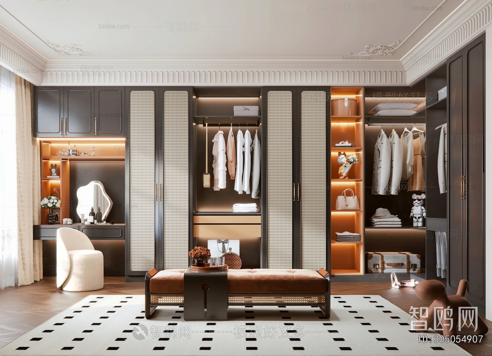 Modern Clothes Storage Area