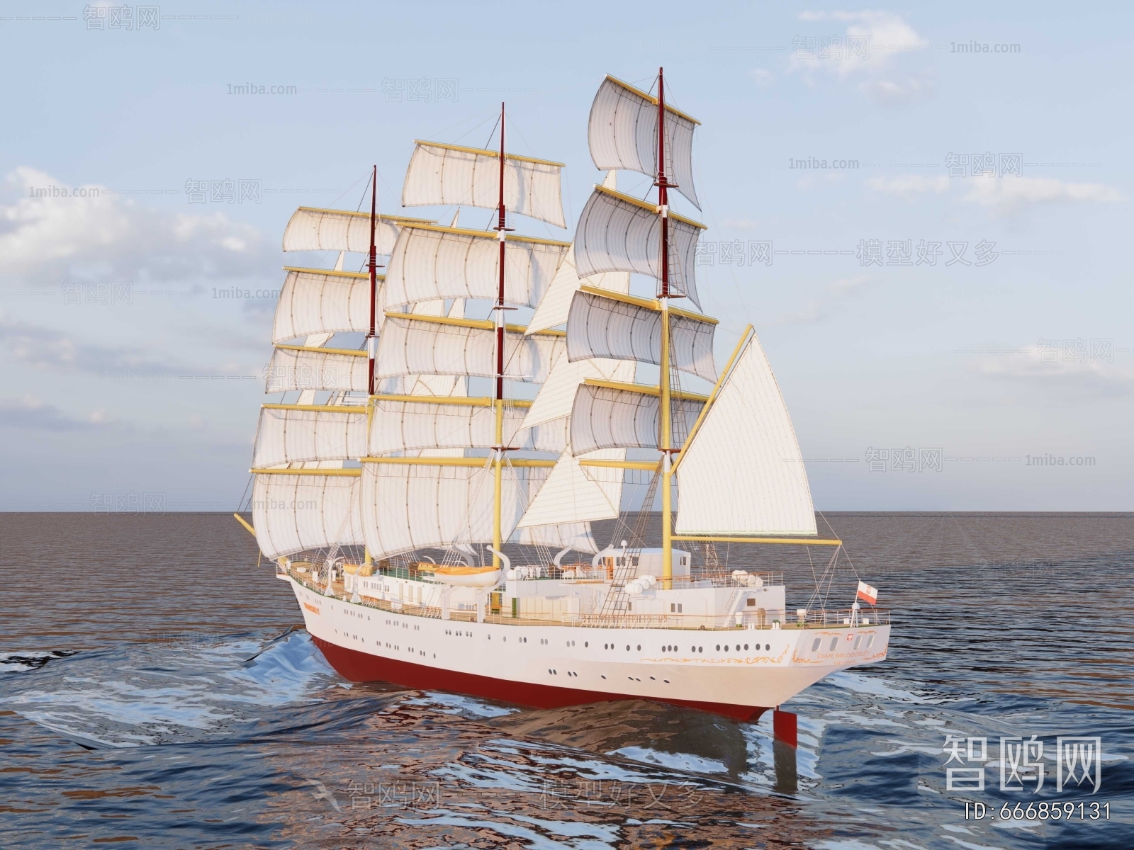 现代动力帆船
