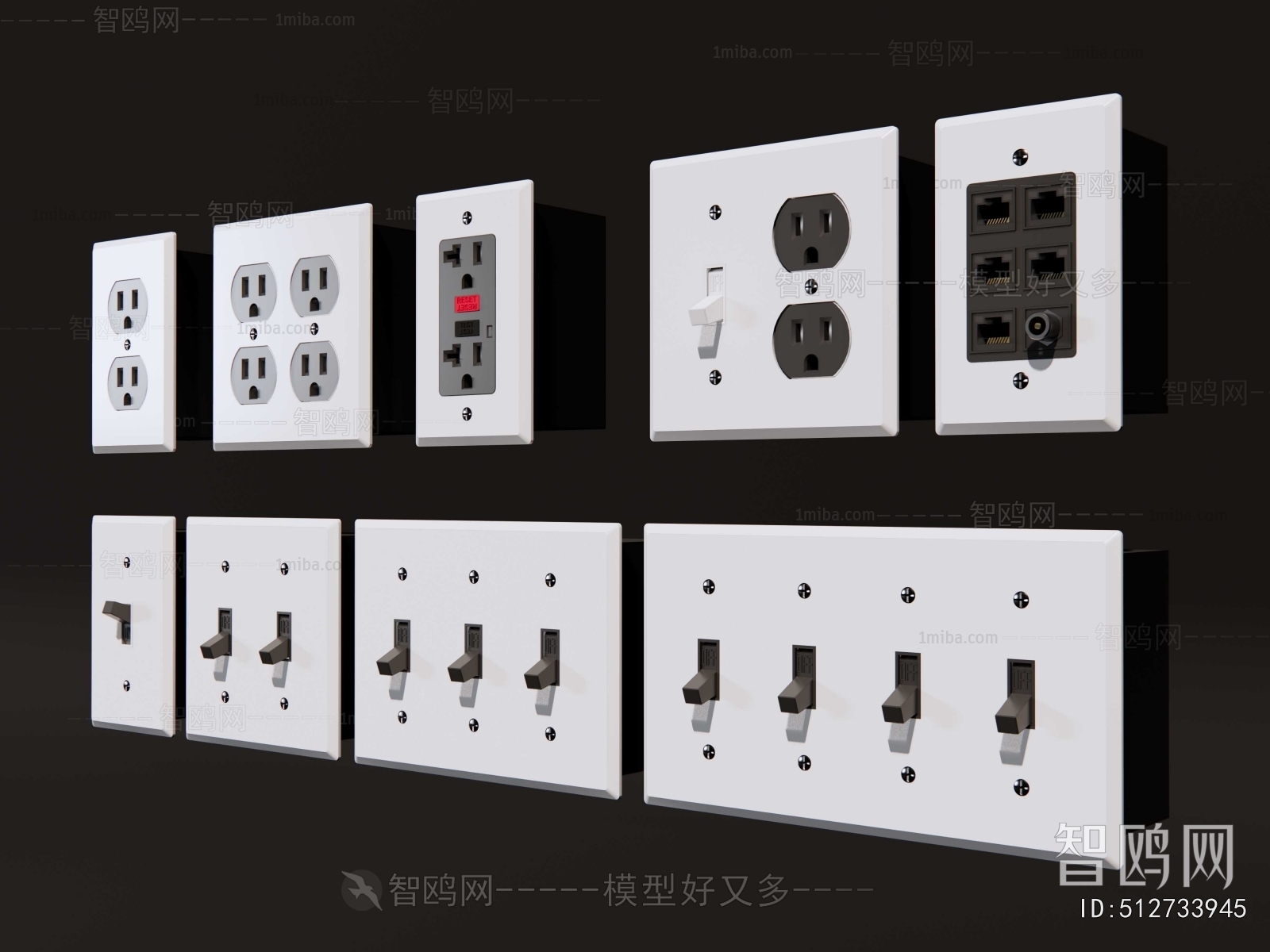 Industrial Style Switch Socket Panel