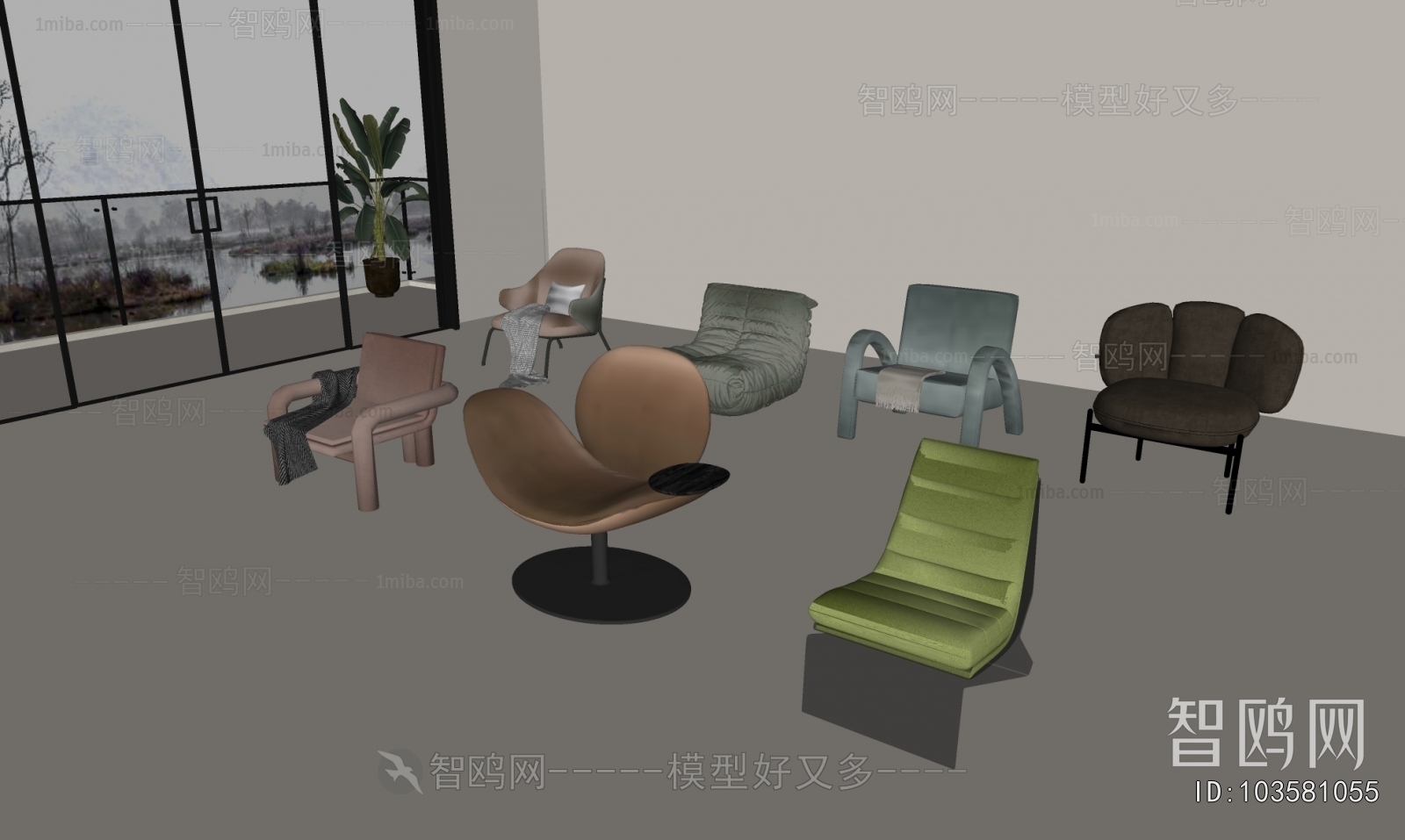 现代懒人沙发休闲椅