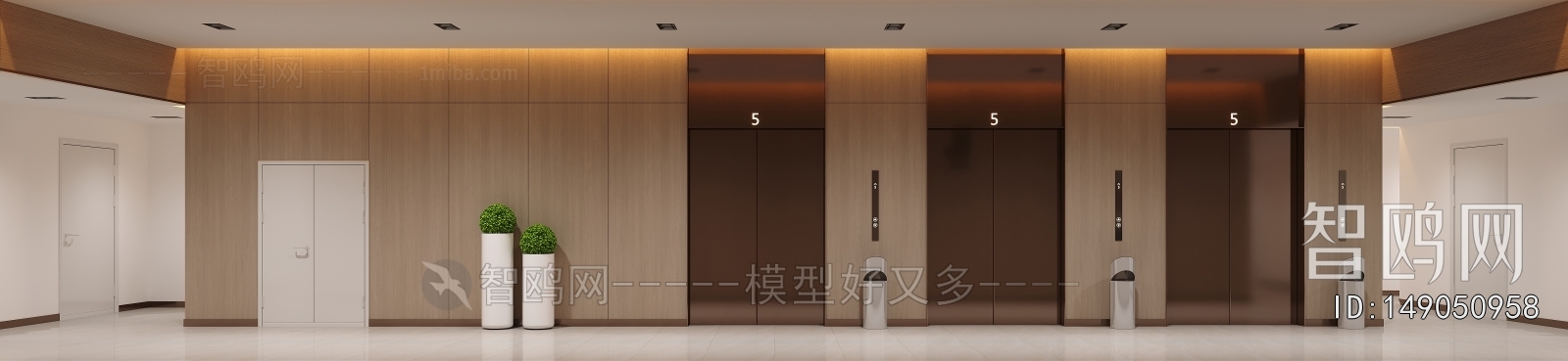 现代过道电梯厅