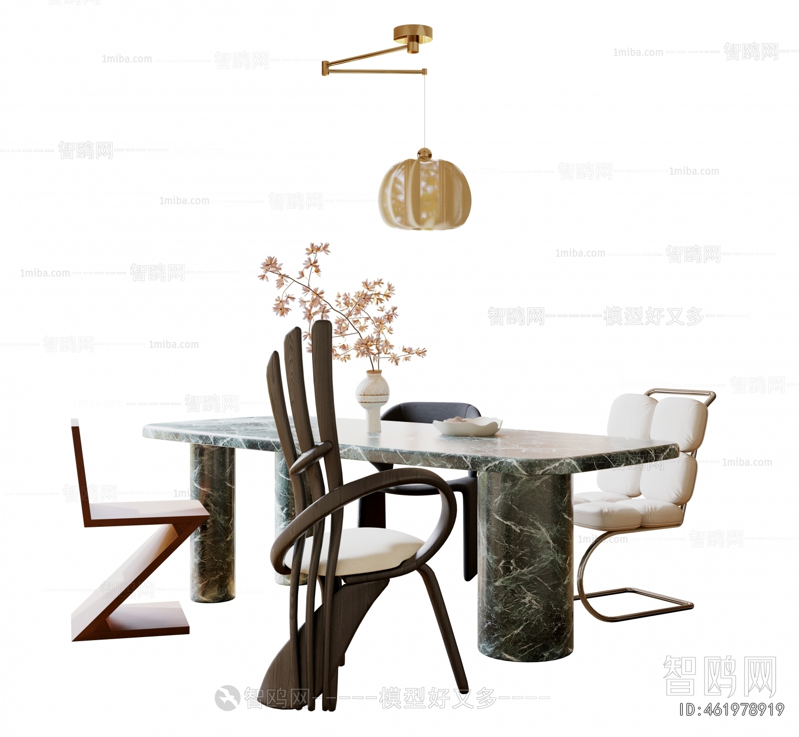 Wabi-sabi Style Dining Table And Chairs