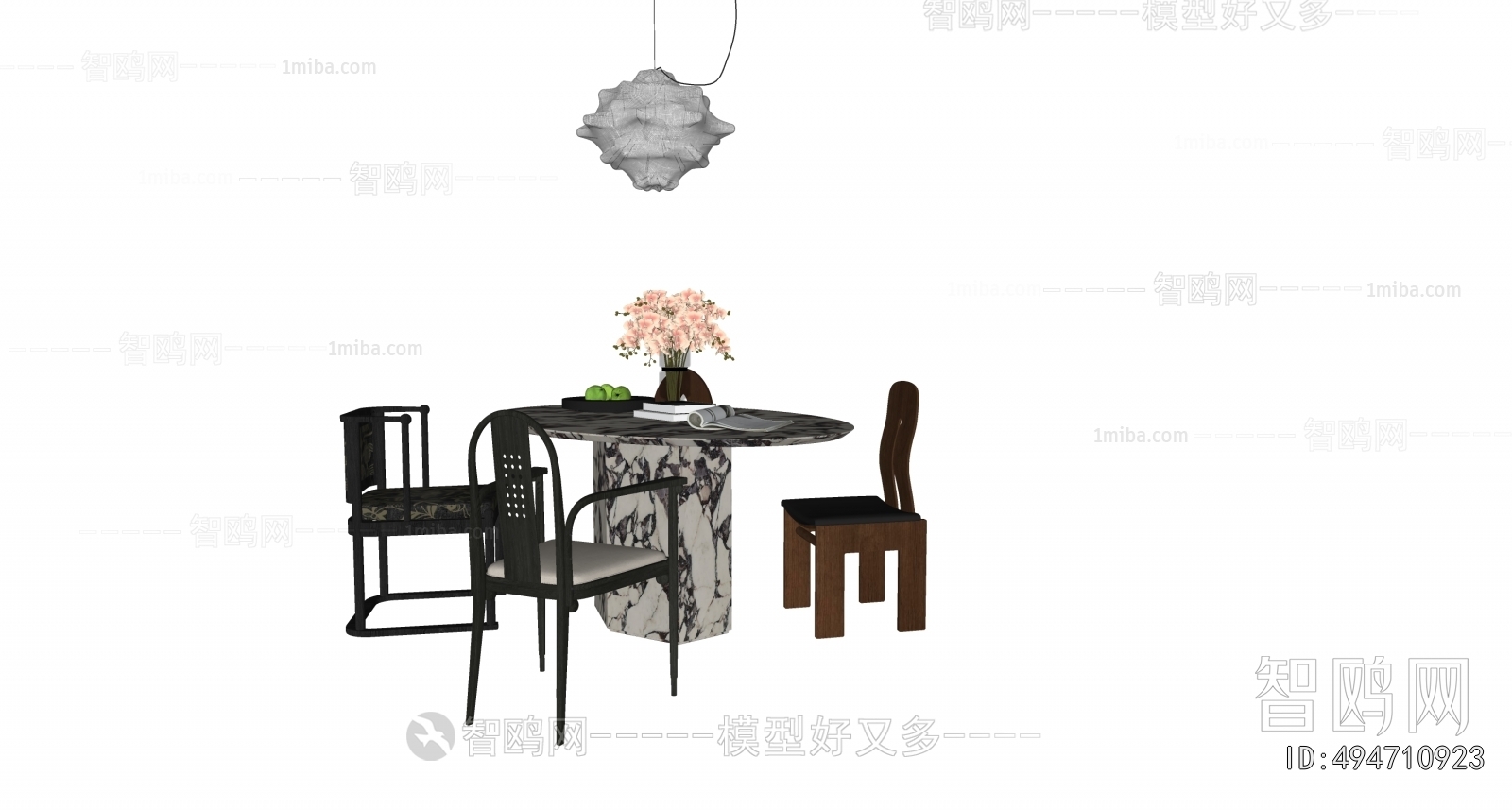 Wabi-sabi Style Dining Table And Chairs