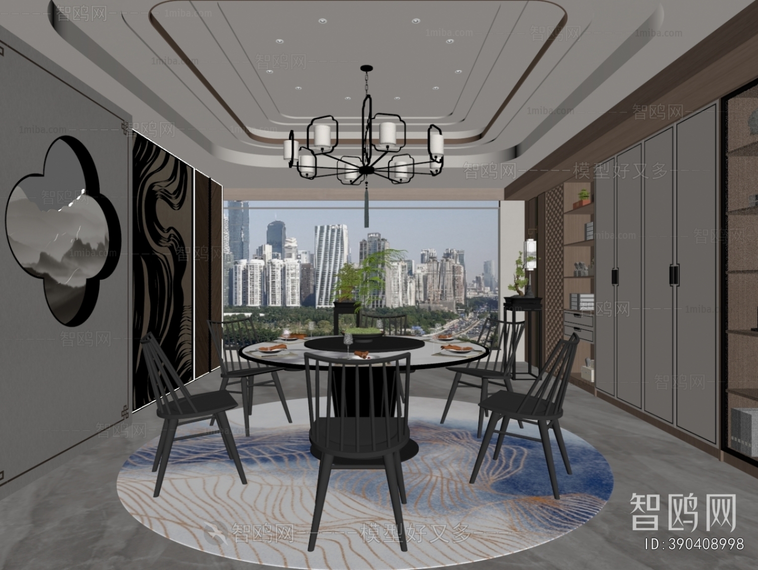 New Chinese Style Dining Room