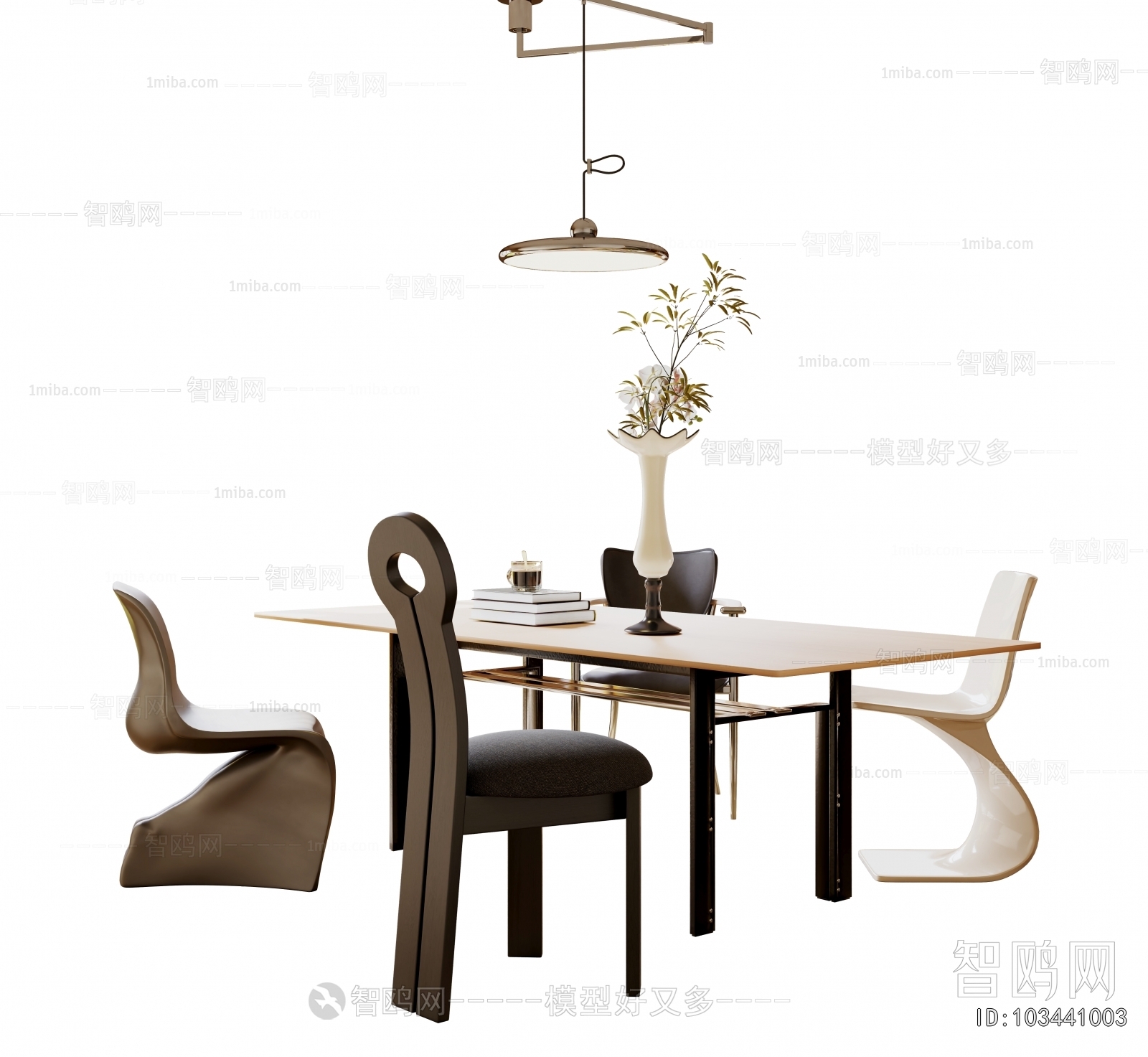 Wabi-sabi Style Dining Table And Chairs