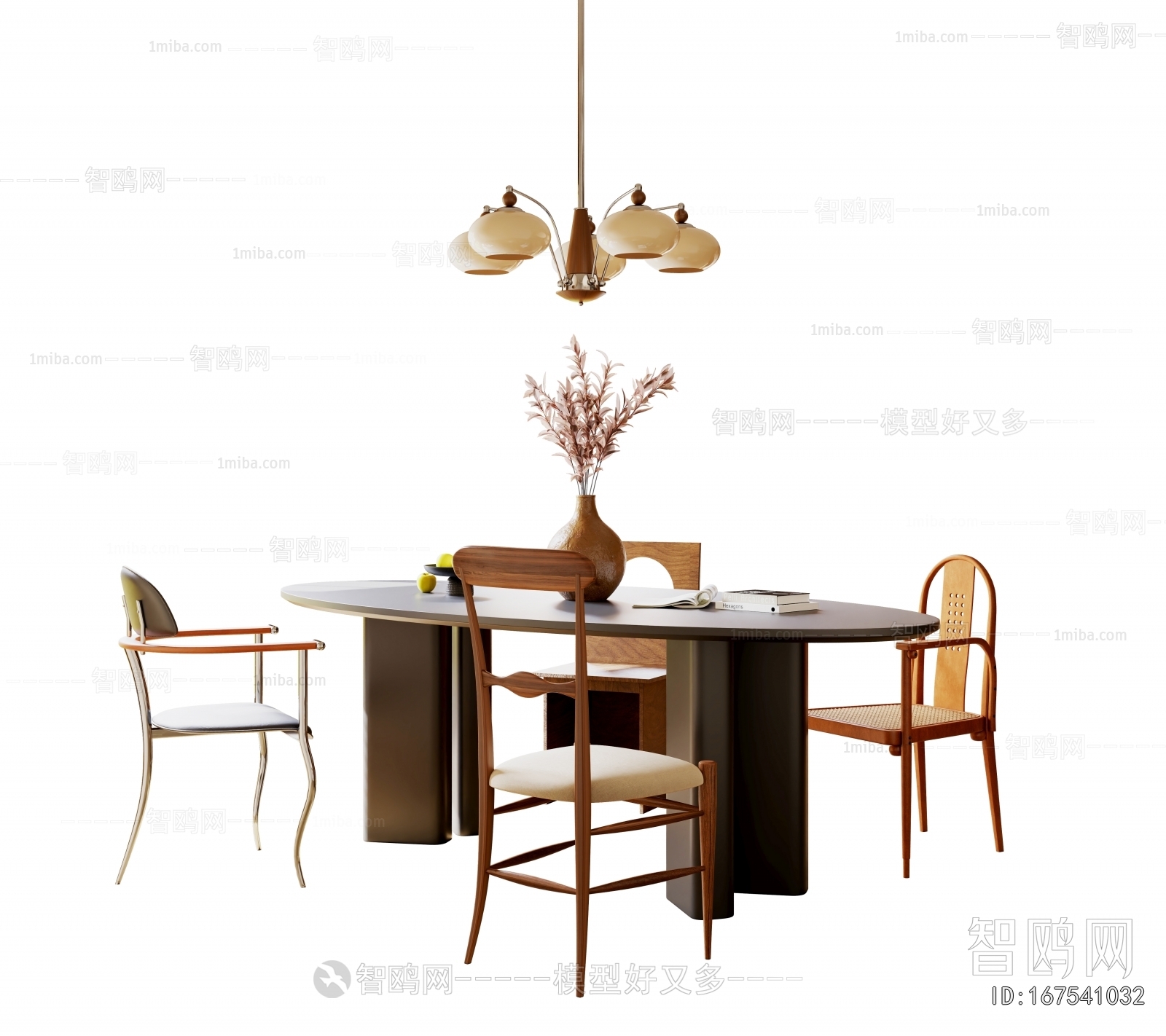 Wabi-sabi Style Dining Table And Chairs