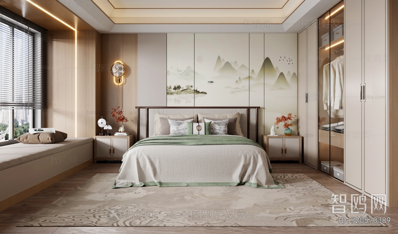 New Chinese Style Bedroom