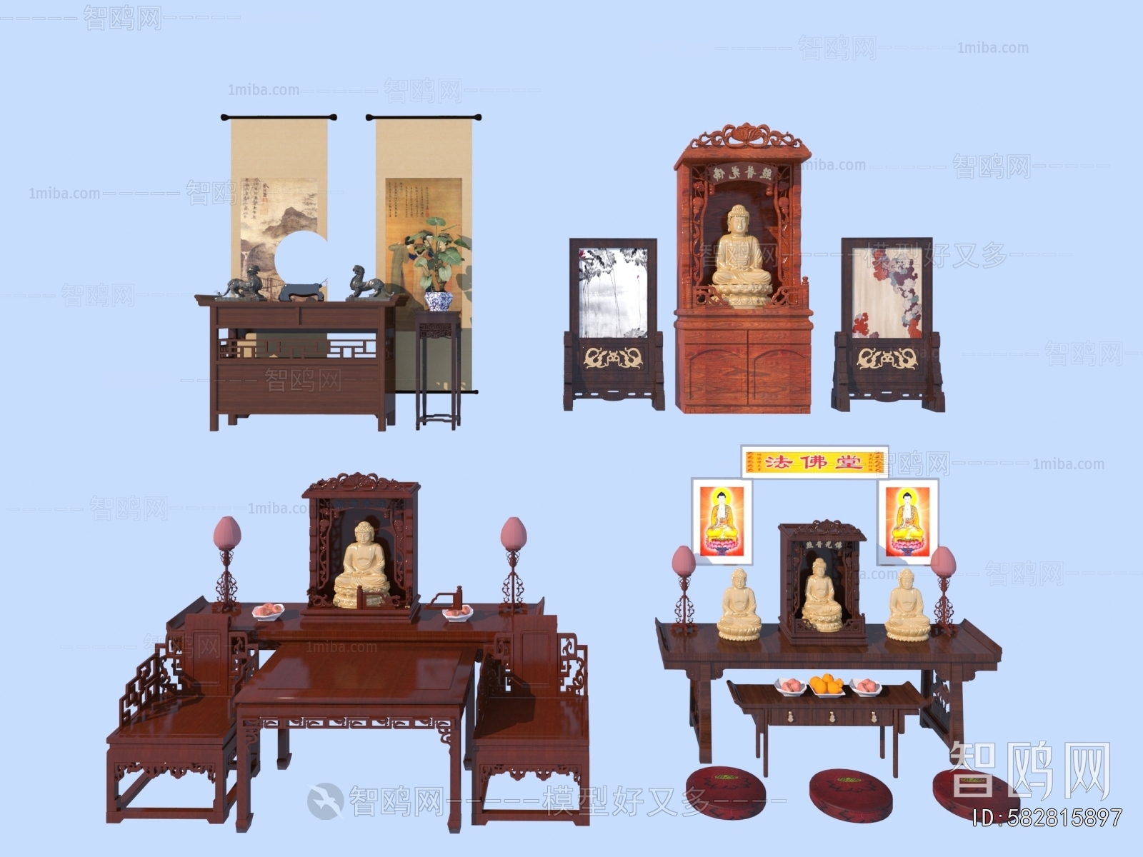 New Chinese Style Chinese Style Buddhist Niche