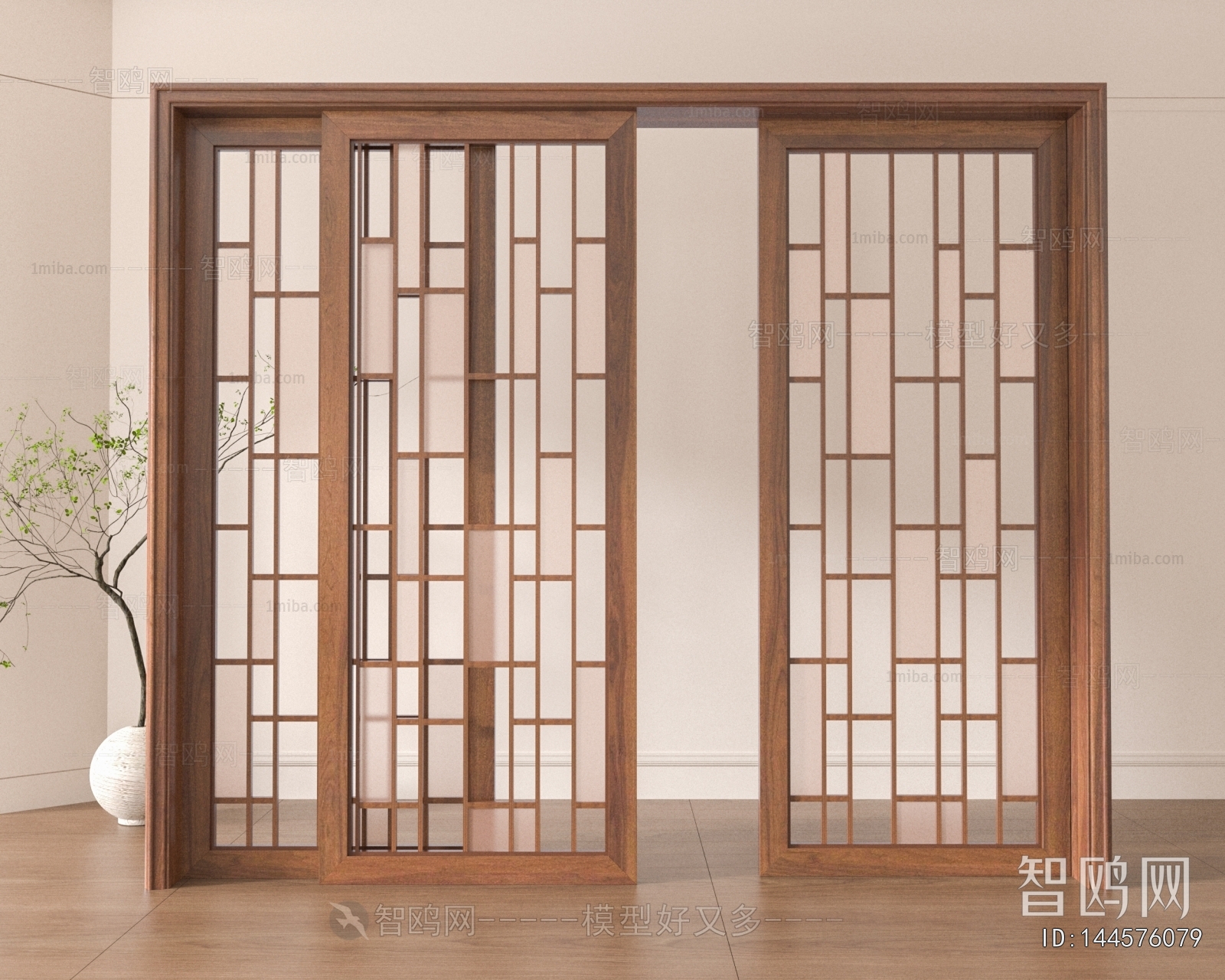 New Chinese Style Sliding Door