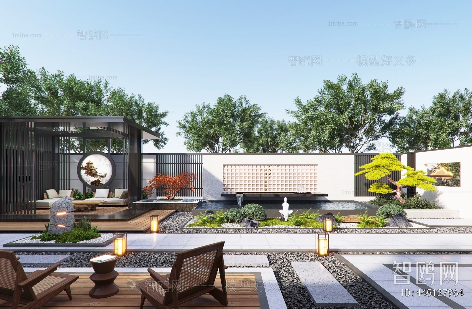 New Chinese Style Courtyard/landscape