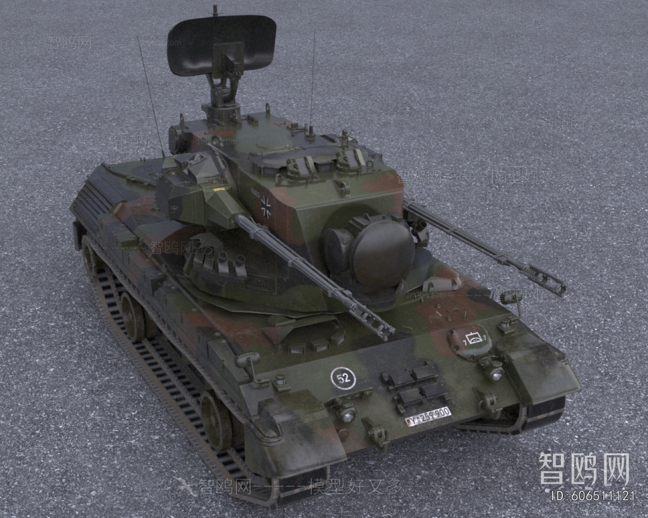 现代防空炮 坦克