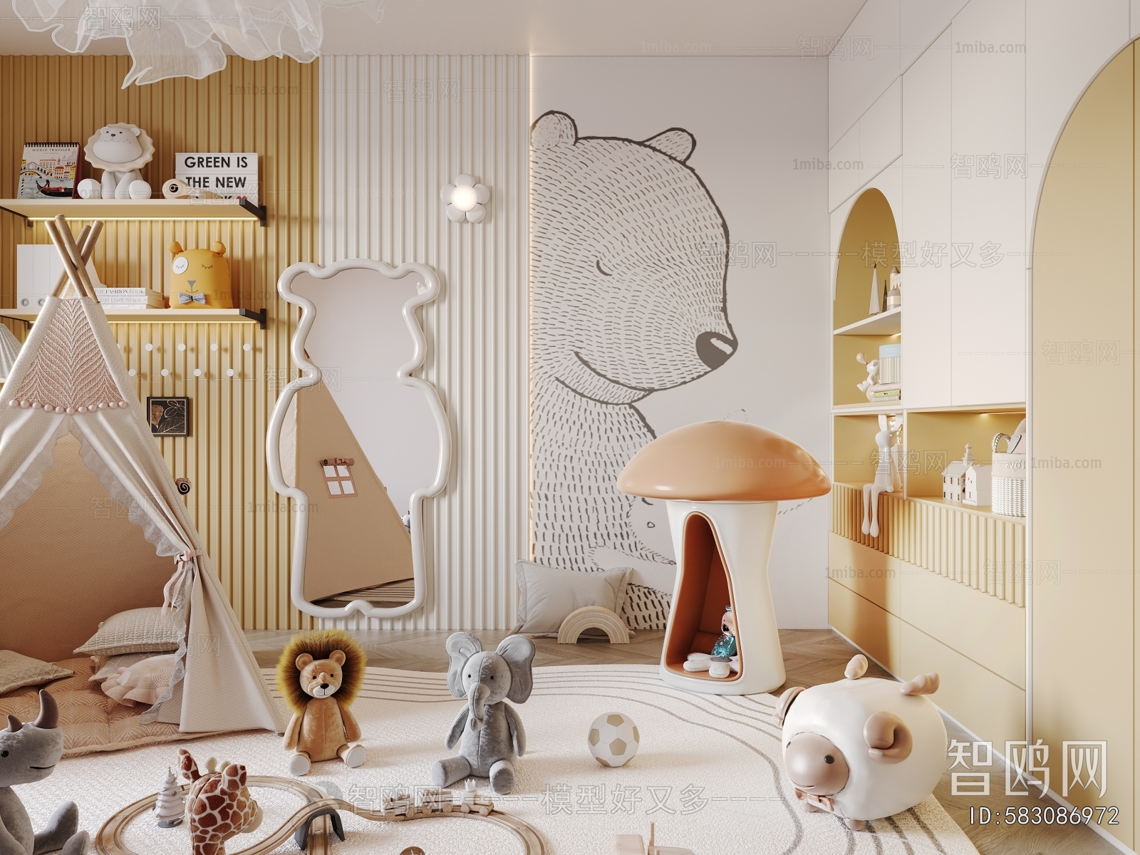 Modern Children's Room Activity Room