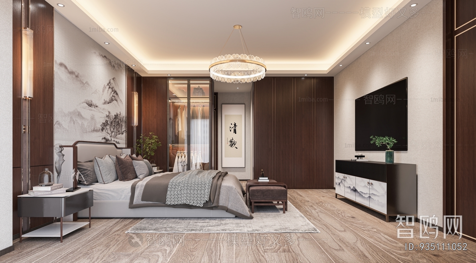 New Chinese Style Bedroom