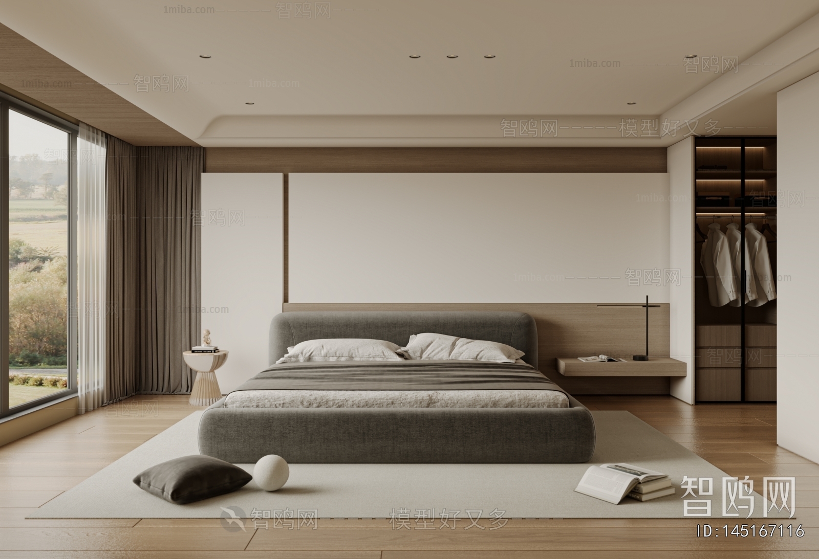 Modern Wabi-sabi Style Bedroom