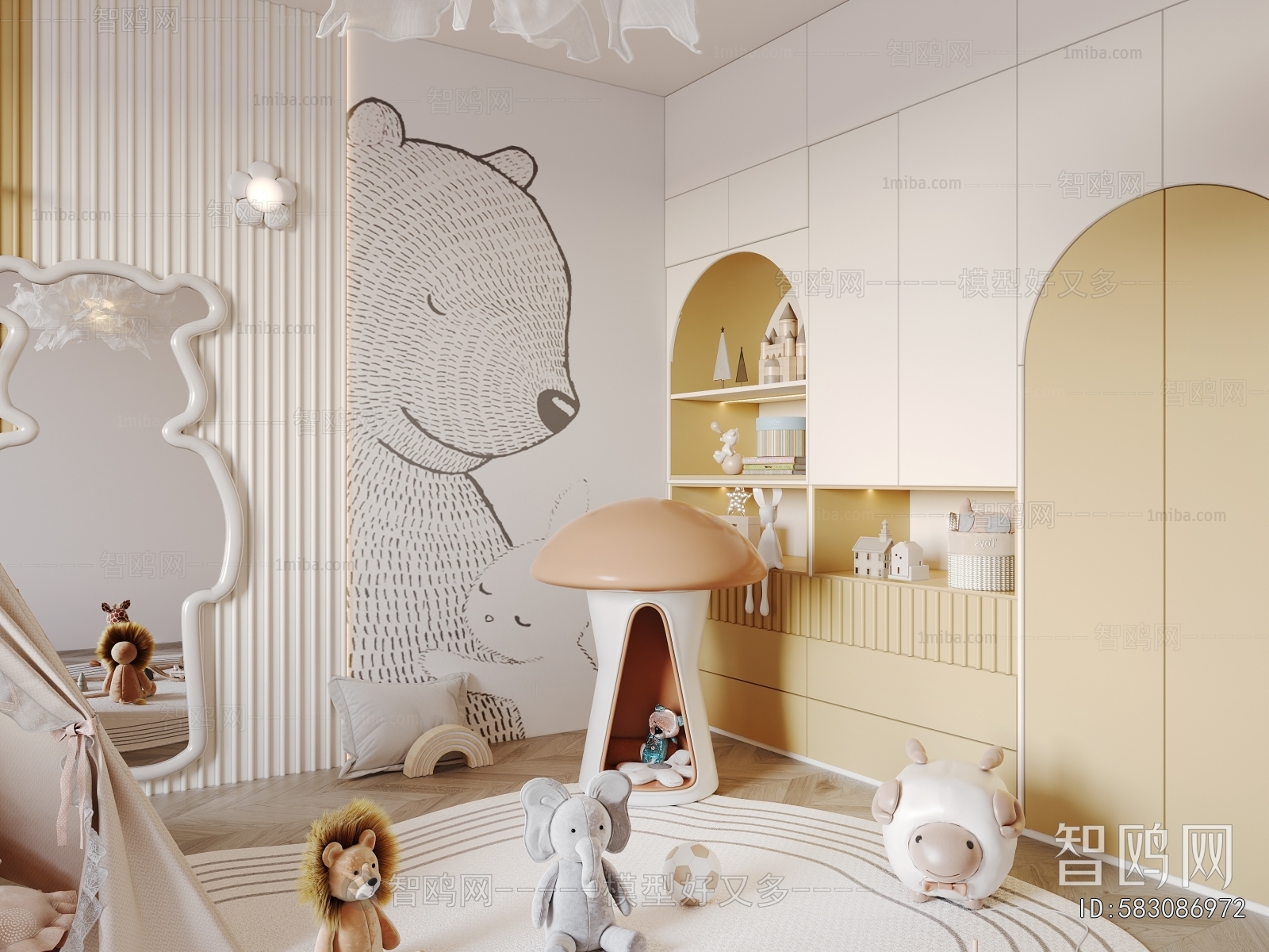 Modern Children's Room Activity Room