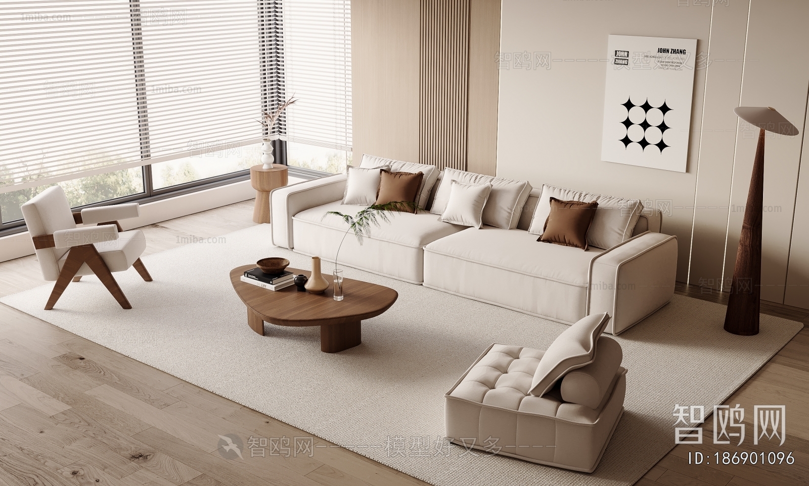 Wabi-sabi Style Sofa Combination