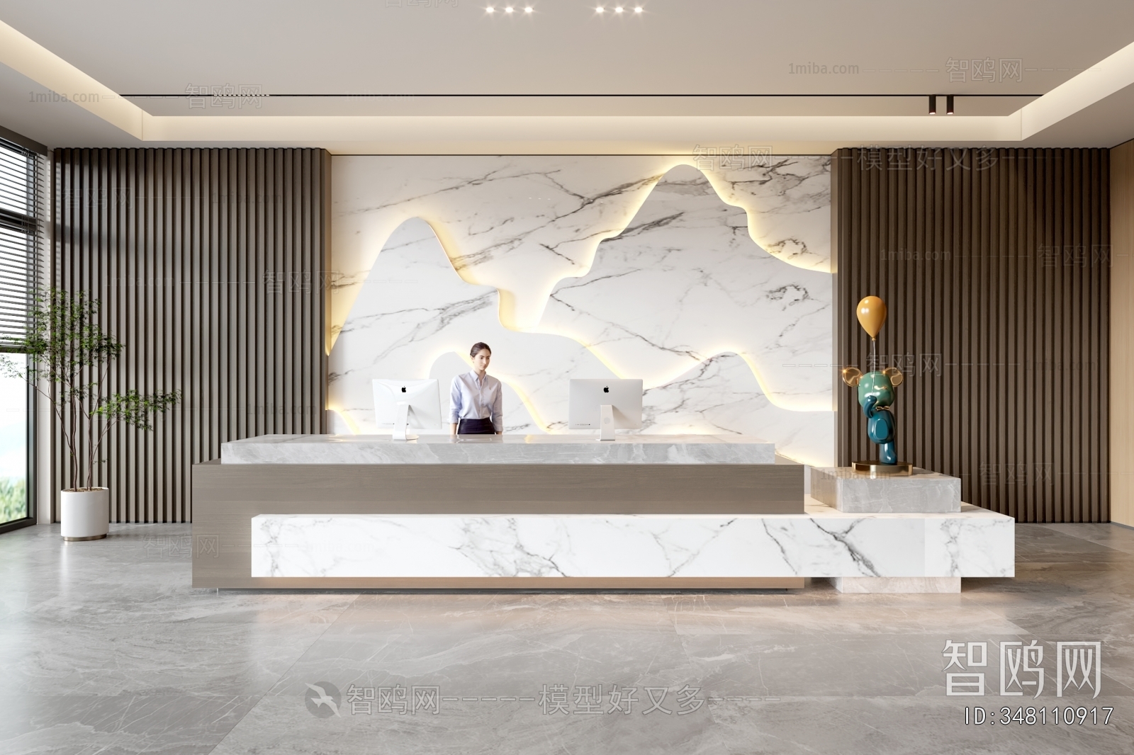 Modern Office Reception Desk