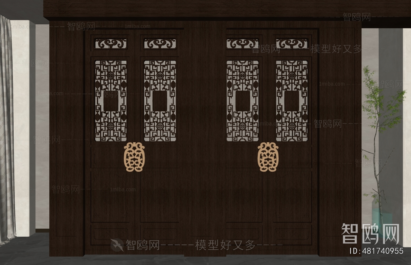 Chinese Style Double Door