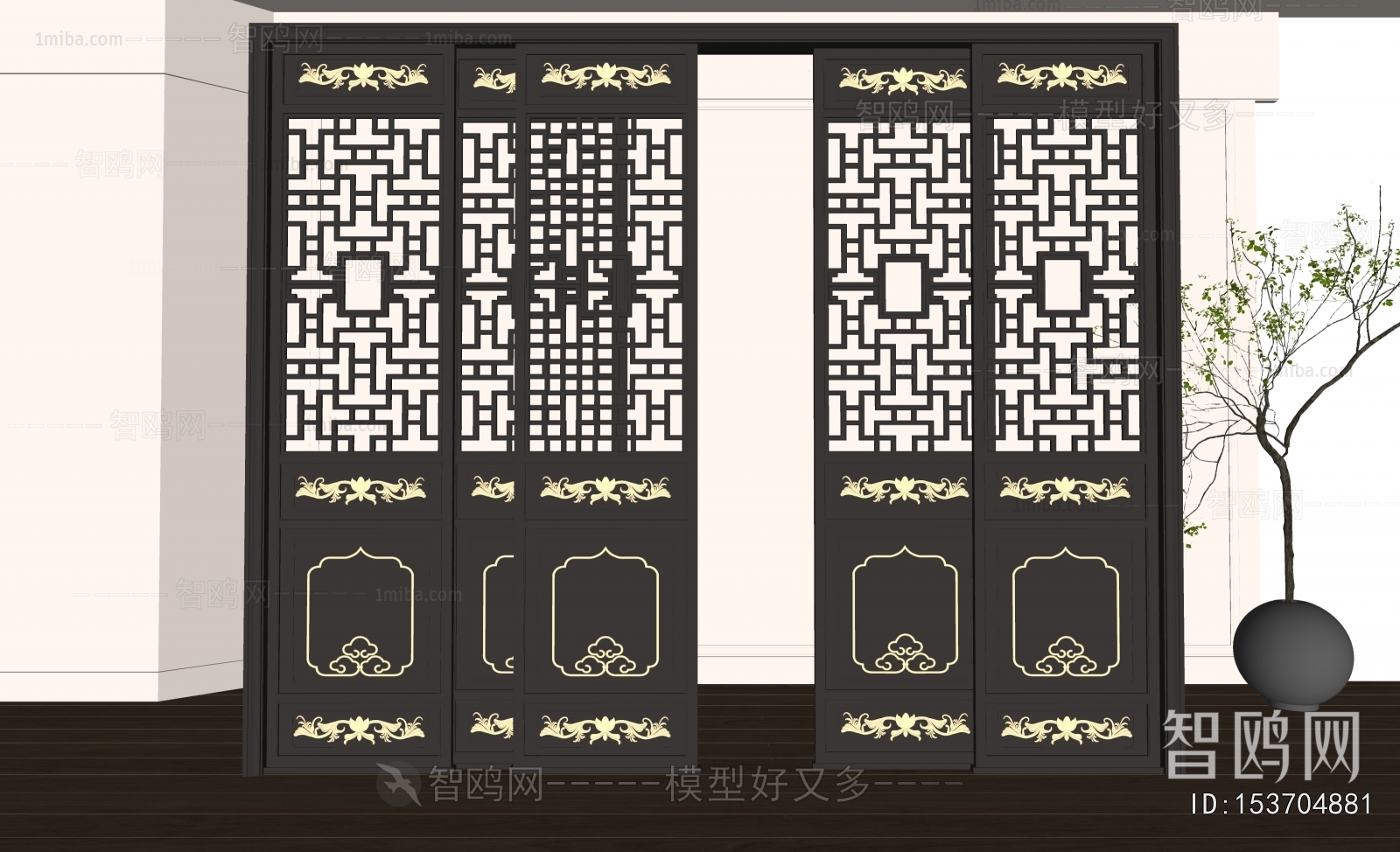 New Chinese Style Chinese Style Sliding Door