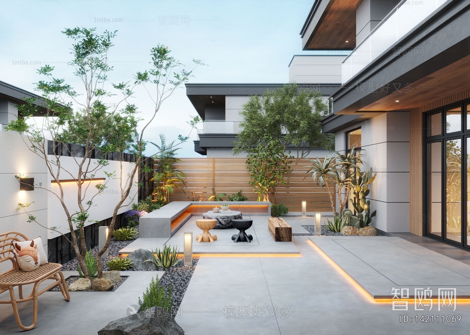 Modern Courtyard/landscape