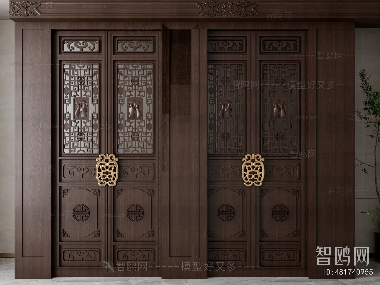 Chinese Style Double Door