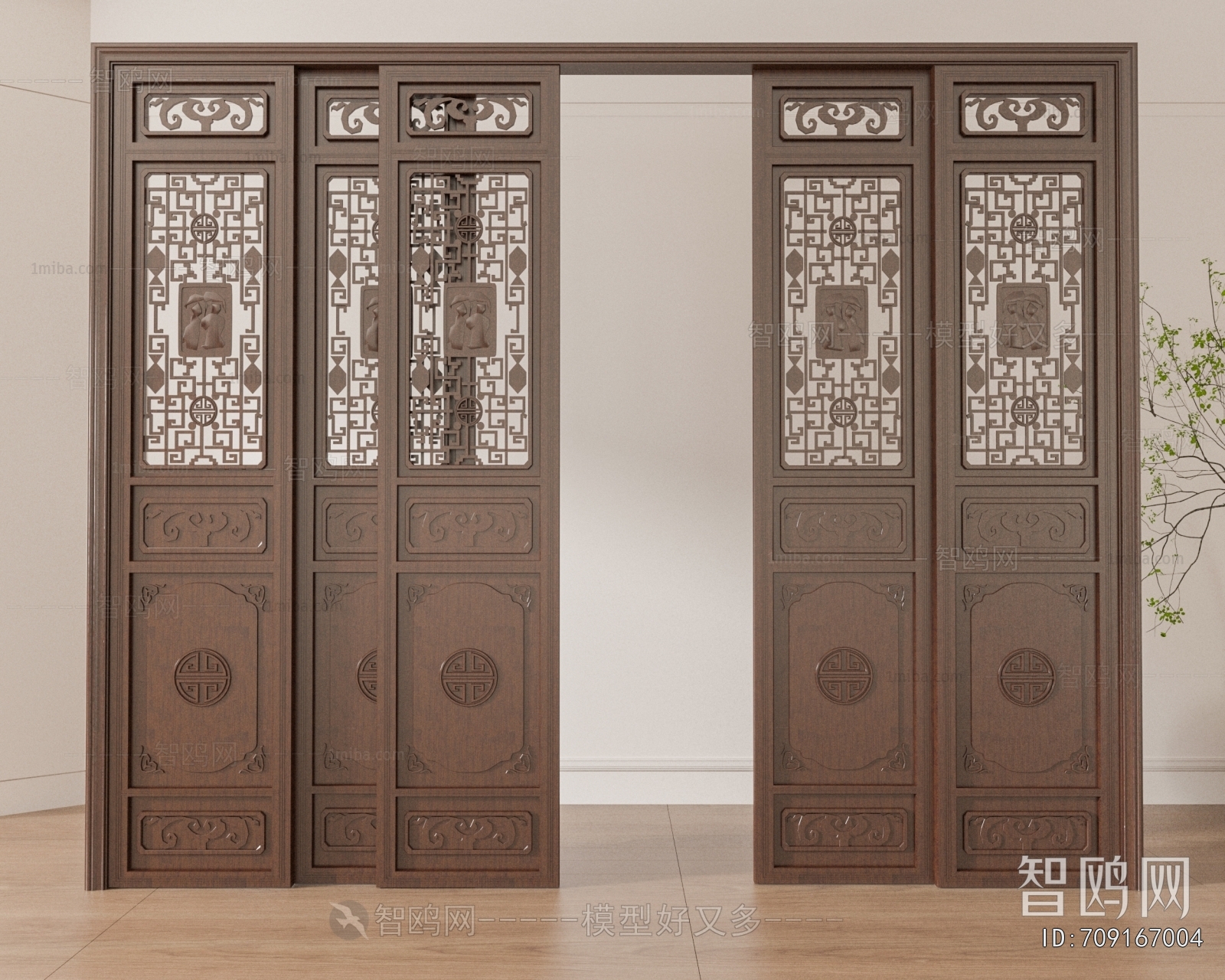 New Chinese Style Chinese Style Sliding Door