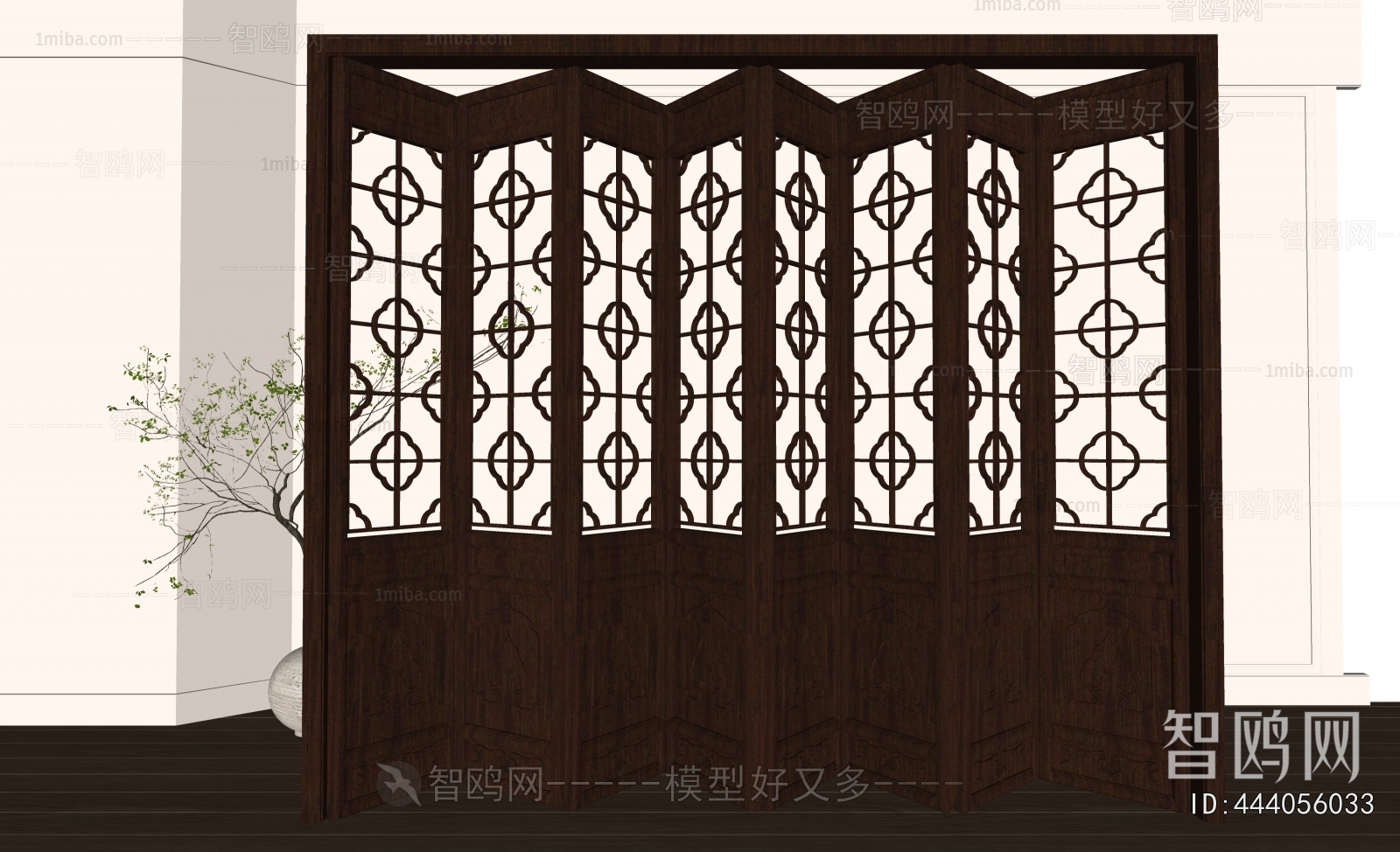 中式雕花折叠门