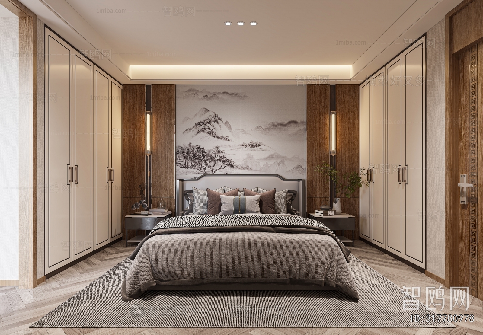 New Chinese Style Bedroom