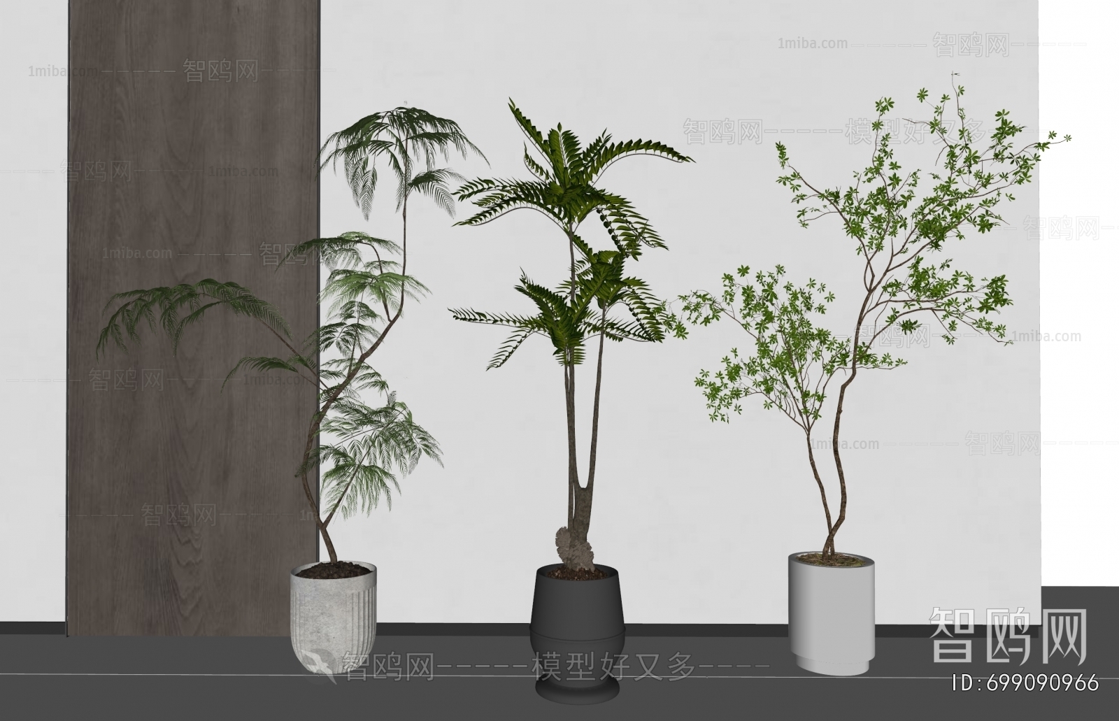 Modern Ground Green Plant Potted Plants