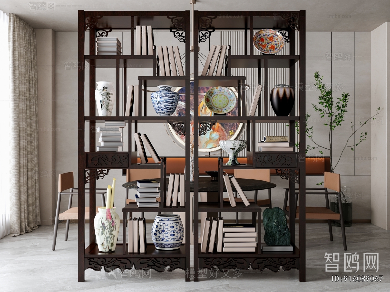 New Chinese Style Bookshelf