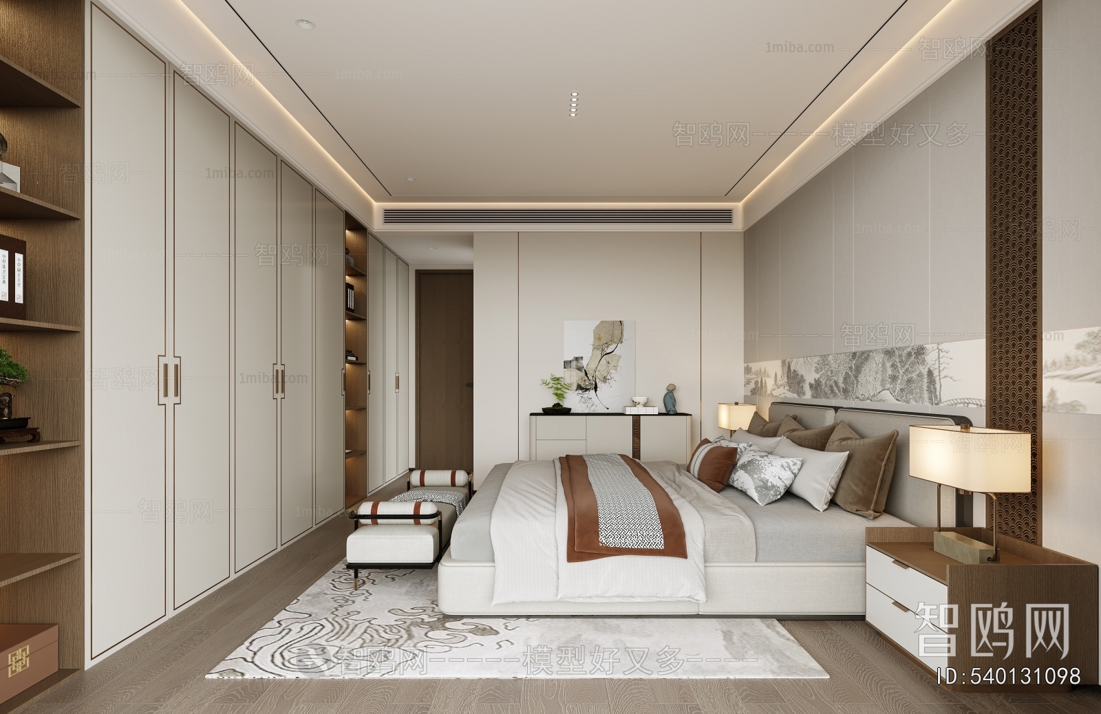 New Chinese Style Bedroom