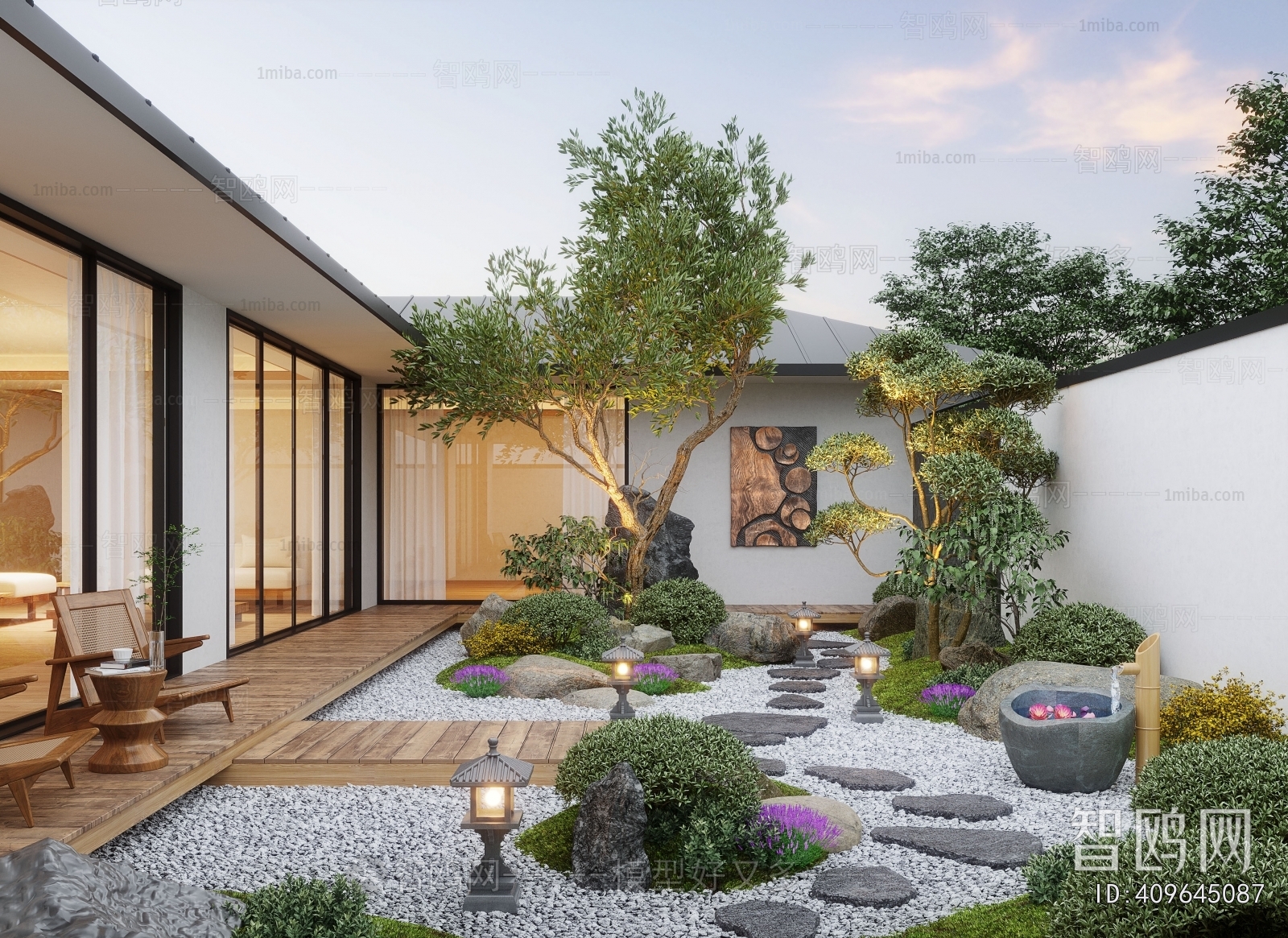 New Chinese Style Courtyard/landscape