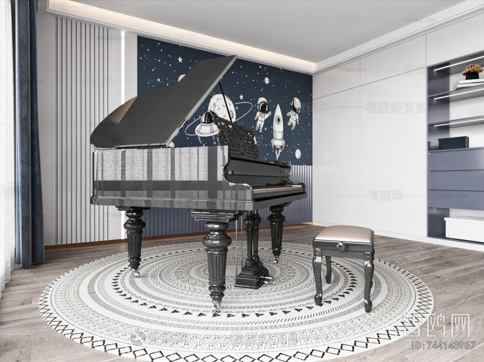 Modern Piano Room