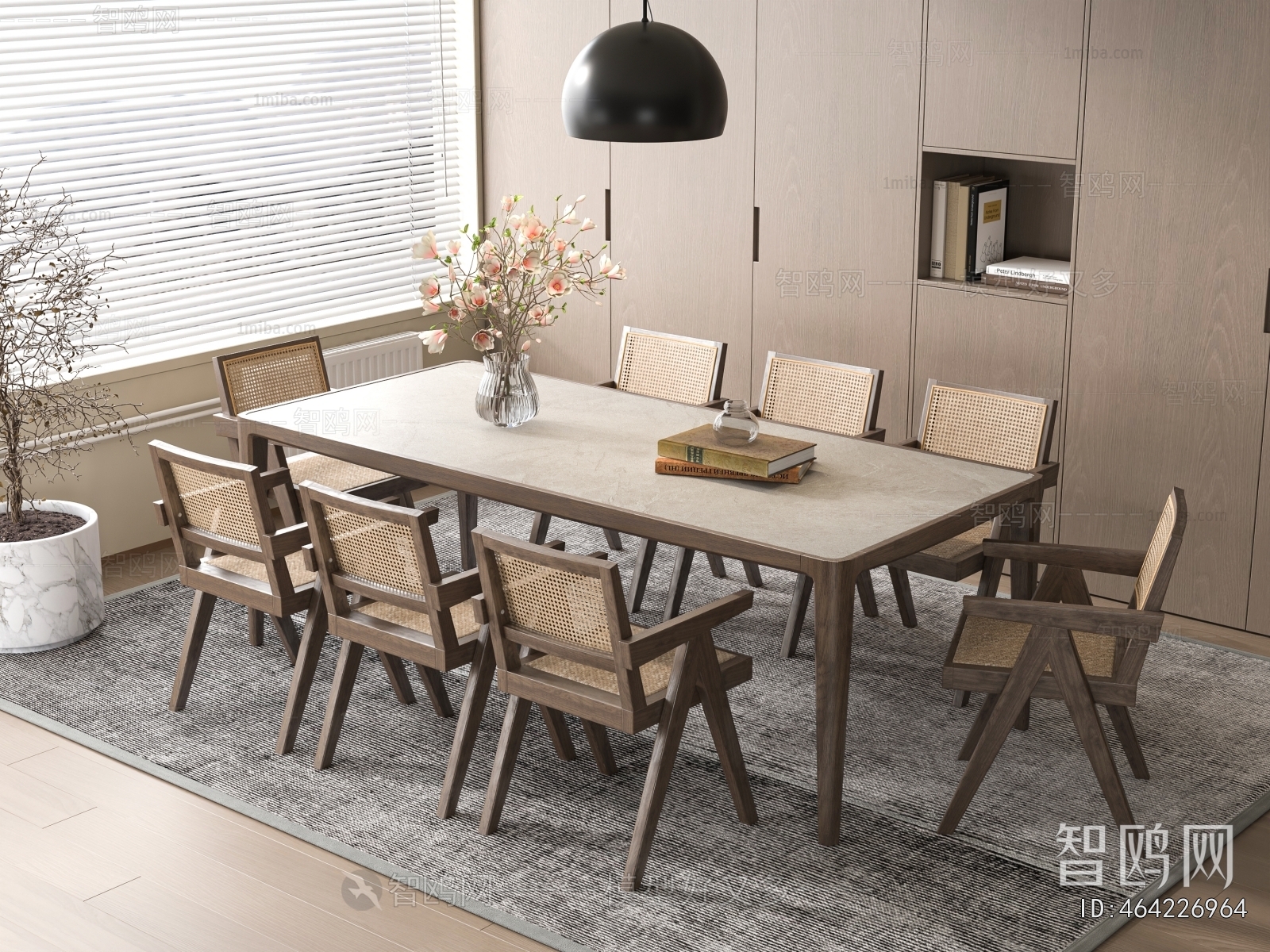 Wabi-sabi Style Dining Table And Chairs