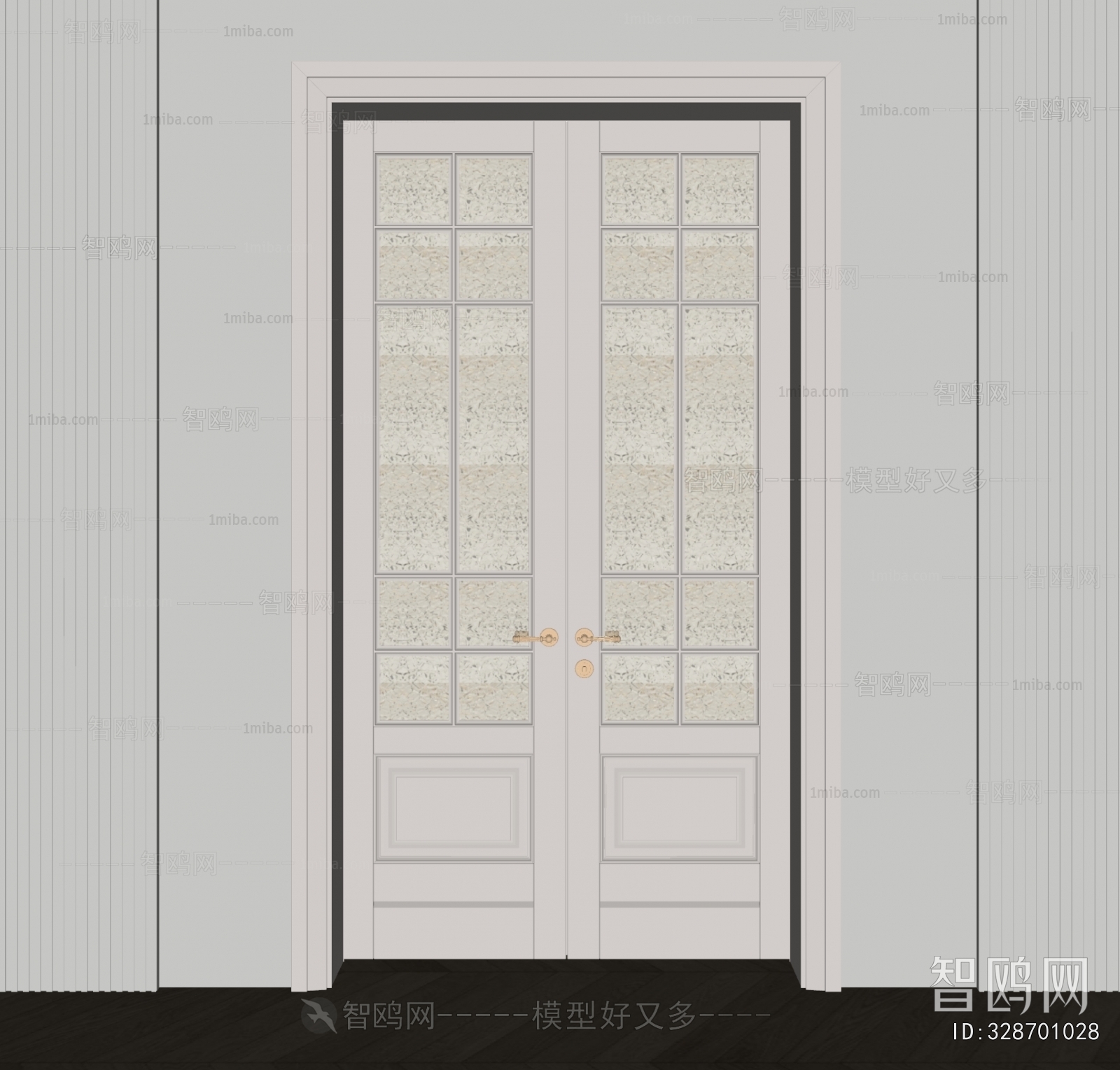 Simple European Style Double Door