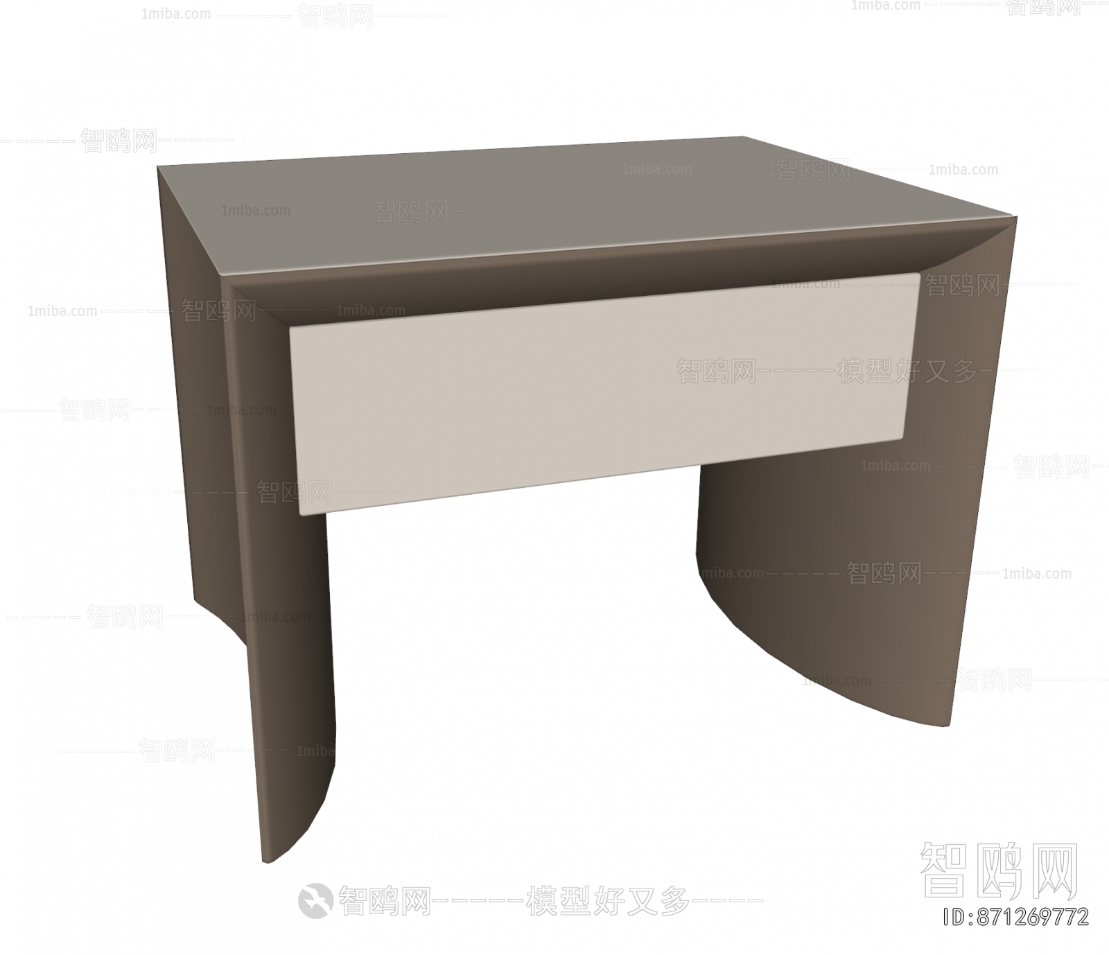 现代床头柜3D模型下载