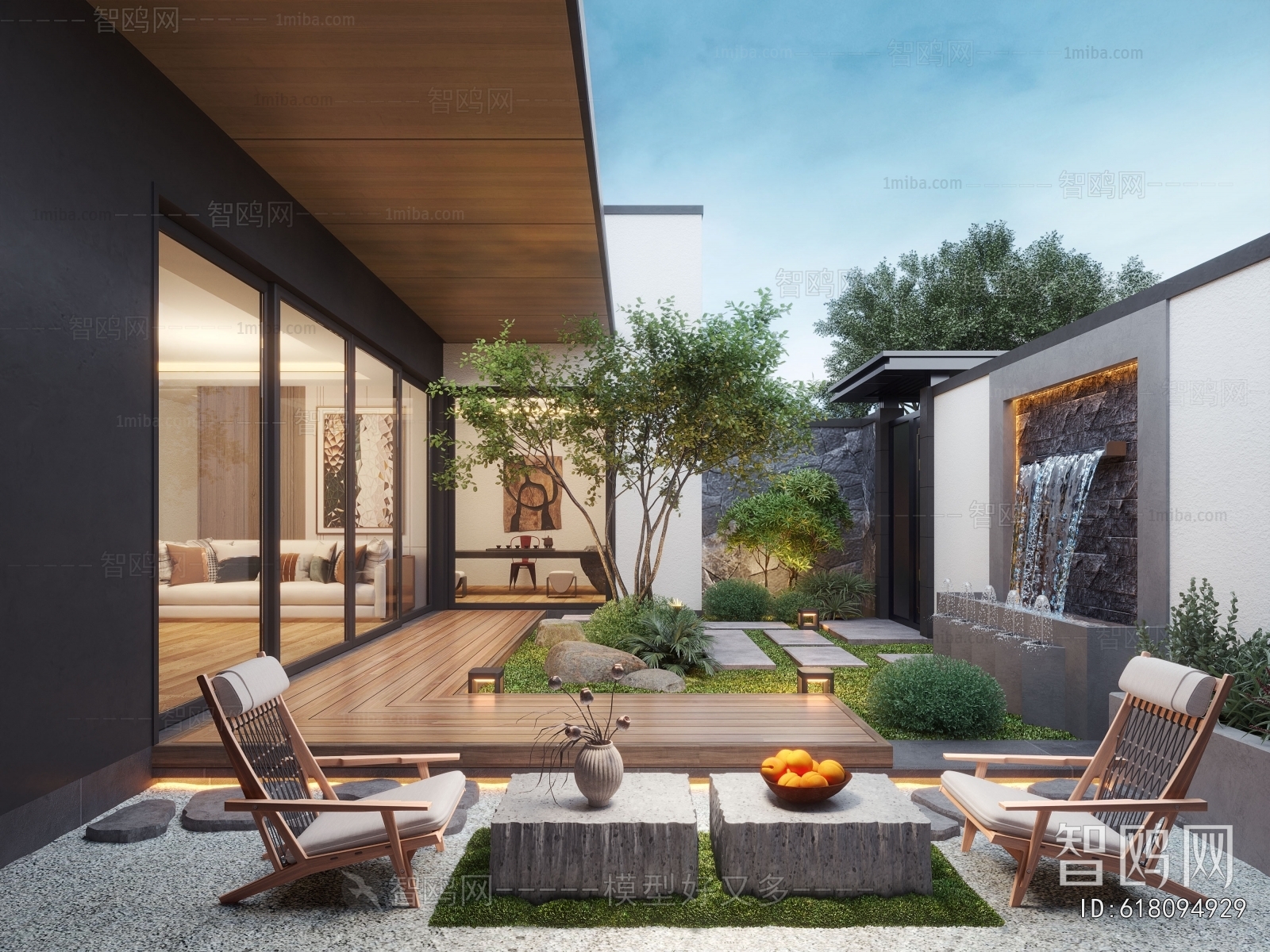 Modern Courtyard/landscape