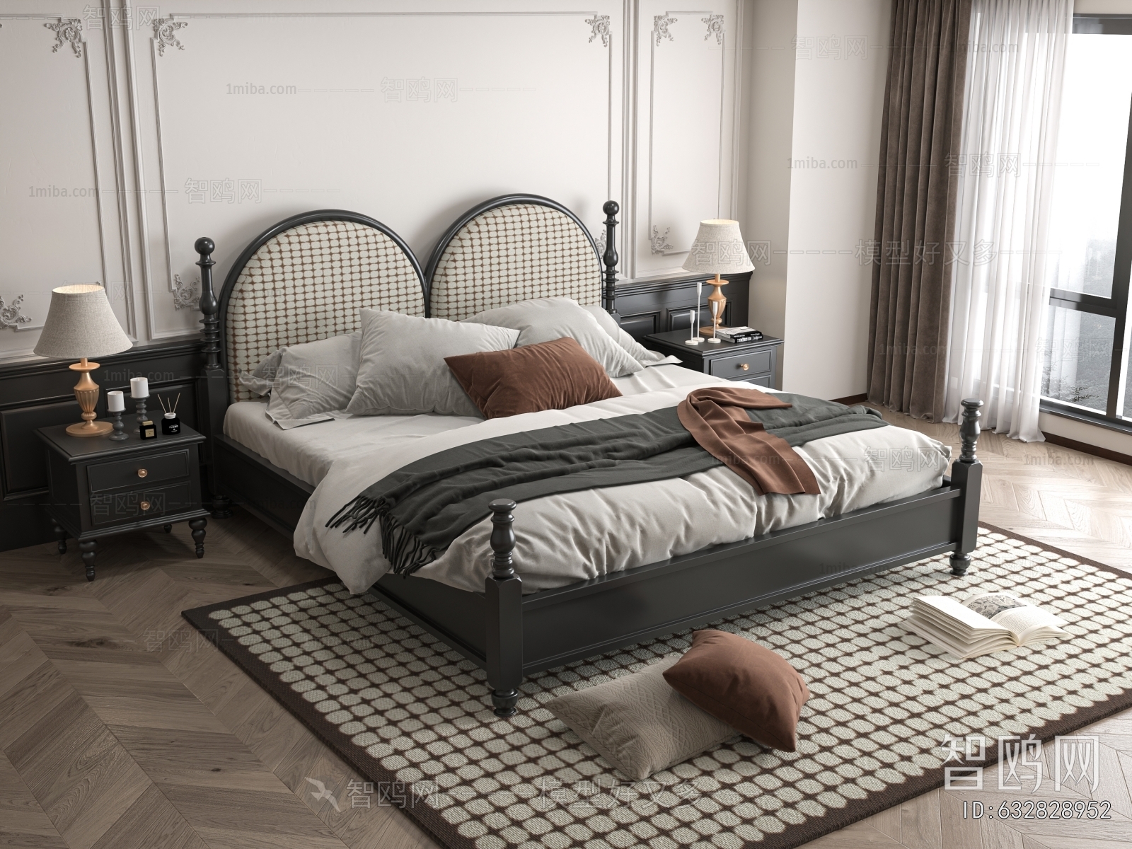 French Style Double Bed