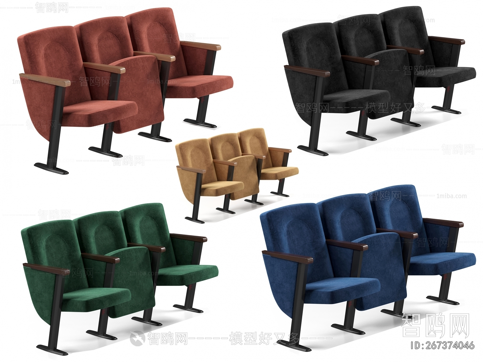 北欧公共座椅3D模型下载