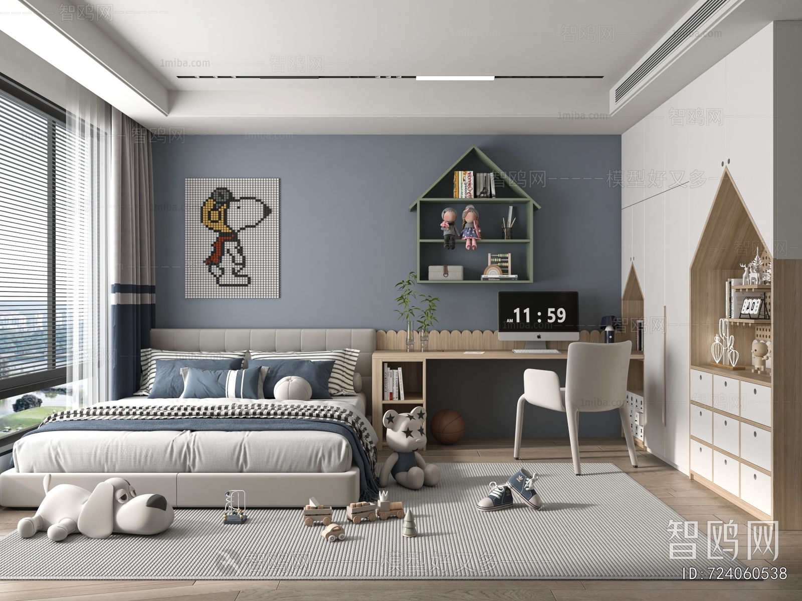 Modern Boy's Room And Son's Room