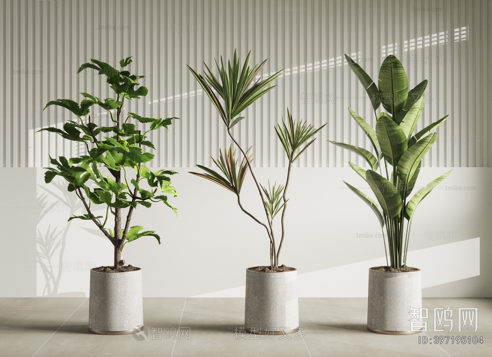 Modern Ground Green Plant Potted Plants