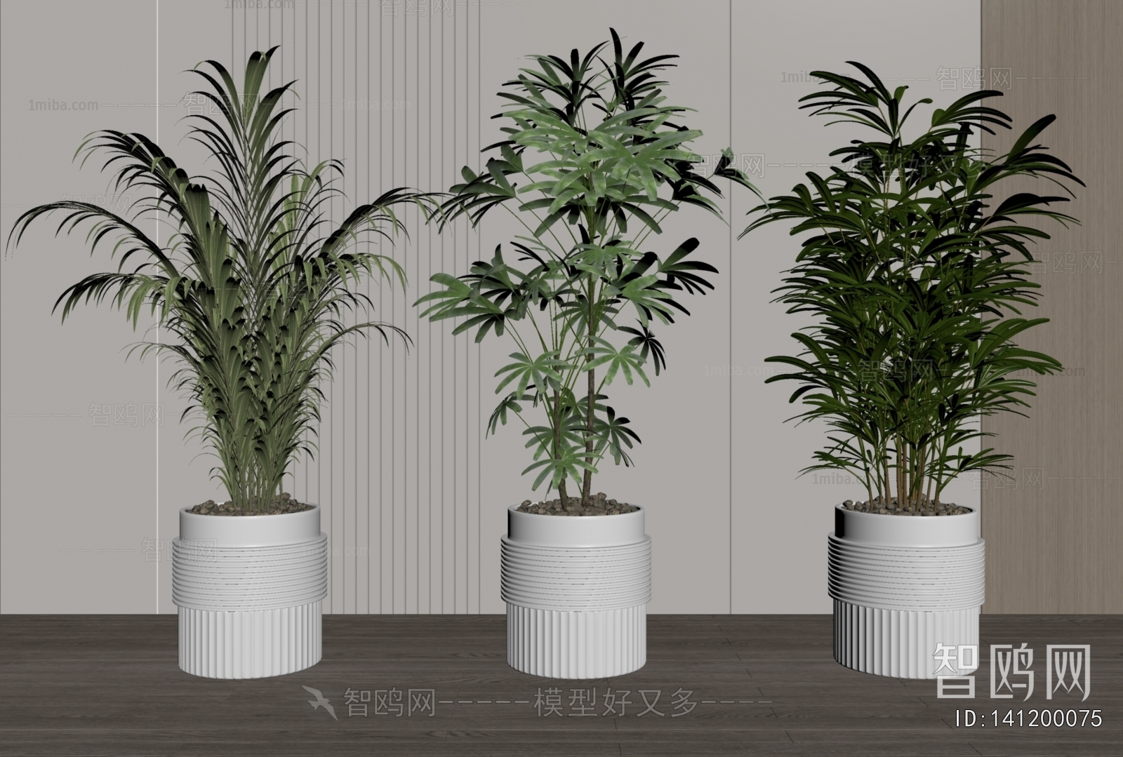 Modern Ground Green Plant Potted Plants